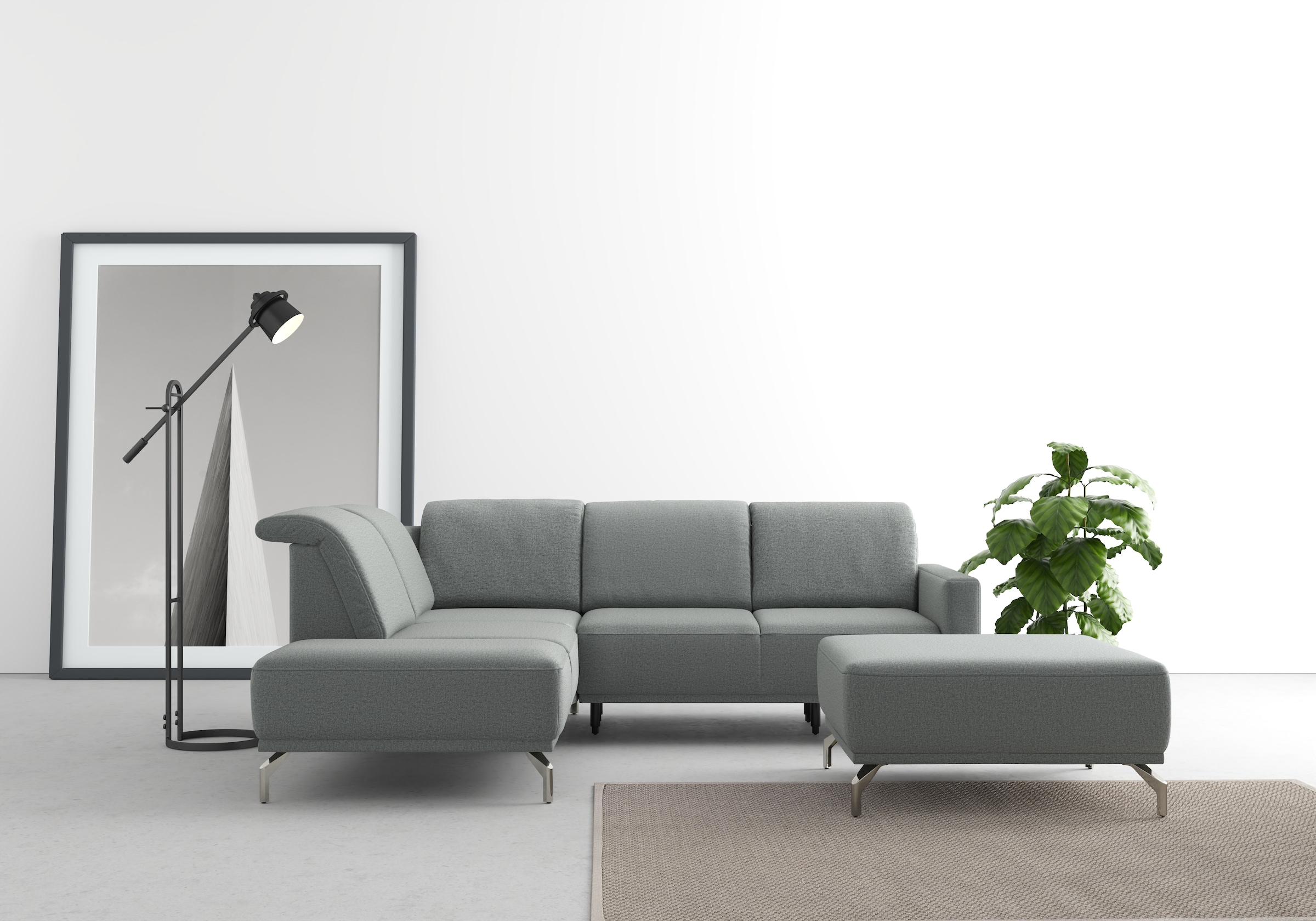 sit&more Ecksofa »Bailando L-Form«, wahlweise mit Kopfteilverstellung und V günstig online kaufen