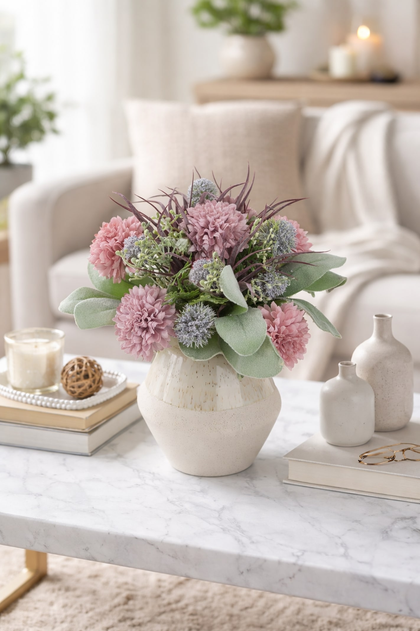 I.GE.A. Kunstblume »Gesteck aus Dahlien und Allium«