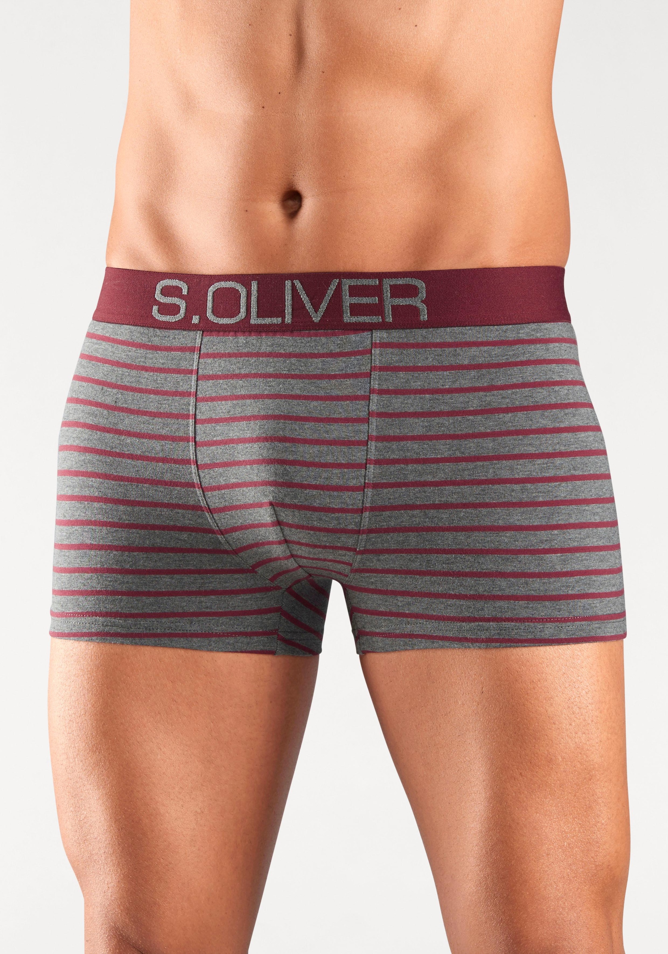 s.Oliver Boxer »Boxershorts für Herren«, (Packung, 4 St.), mit kontrastfarbenem Webbund