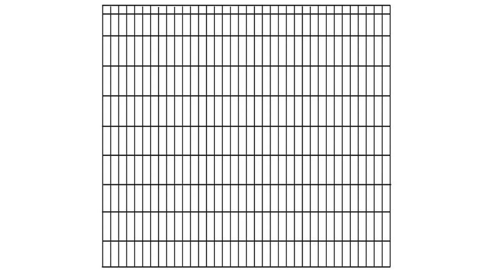 KRAUS Doppelstabmattenzaun »Dino-Pro DS-60x40«, anthrazit, 180 cm hoch, 10 Elemente für 20 m, 11 Pfosten