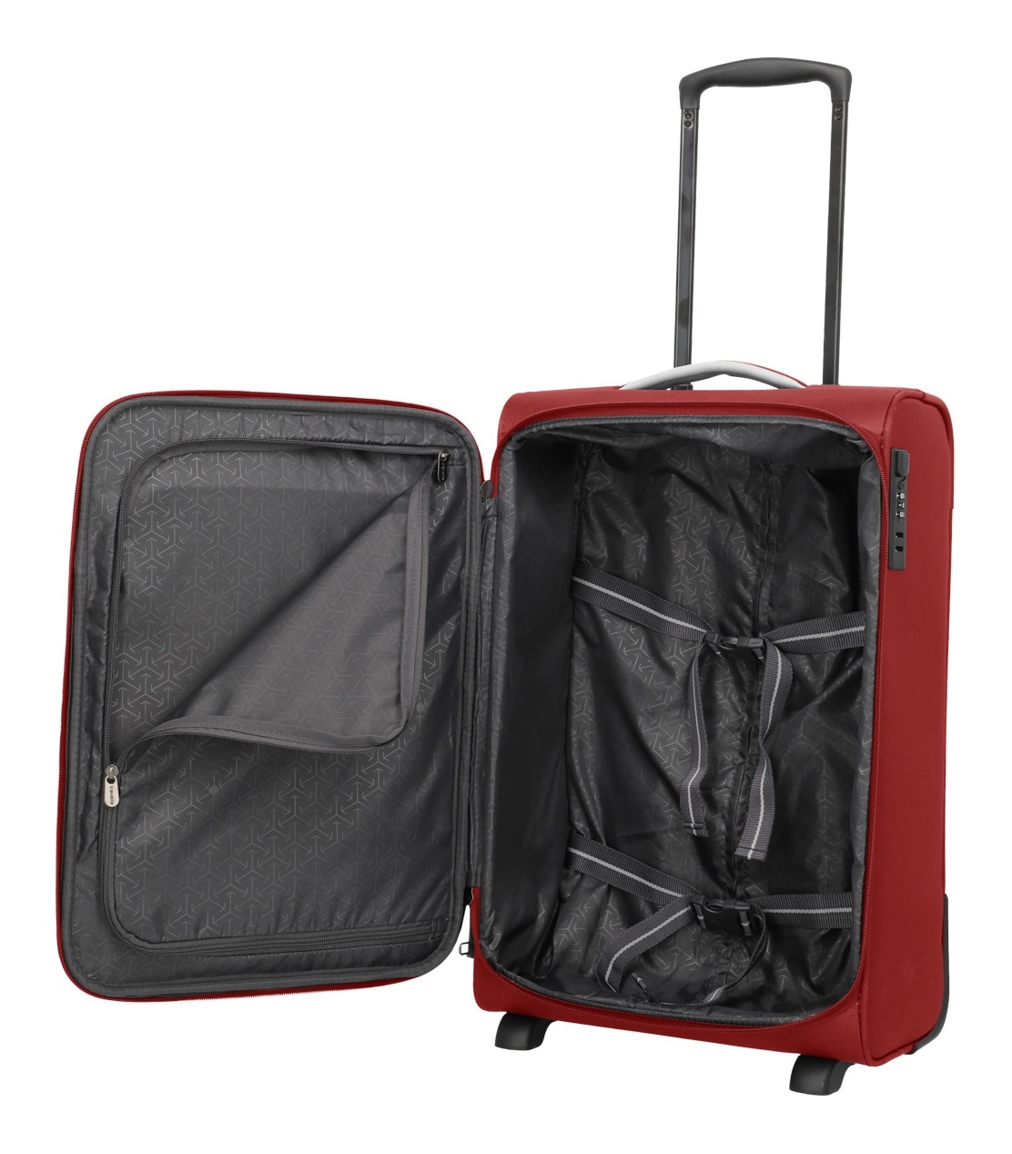 travelite Handgepäck-Trolley »JETPACK Slim 2 Cabin, konzipiert für Air France, KLM & ITA«, 4 Rollen, Weichgepäck-Koffer Handgepäck für die meisten gängigen Airlines