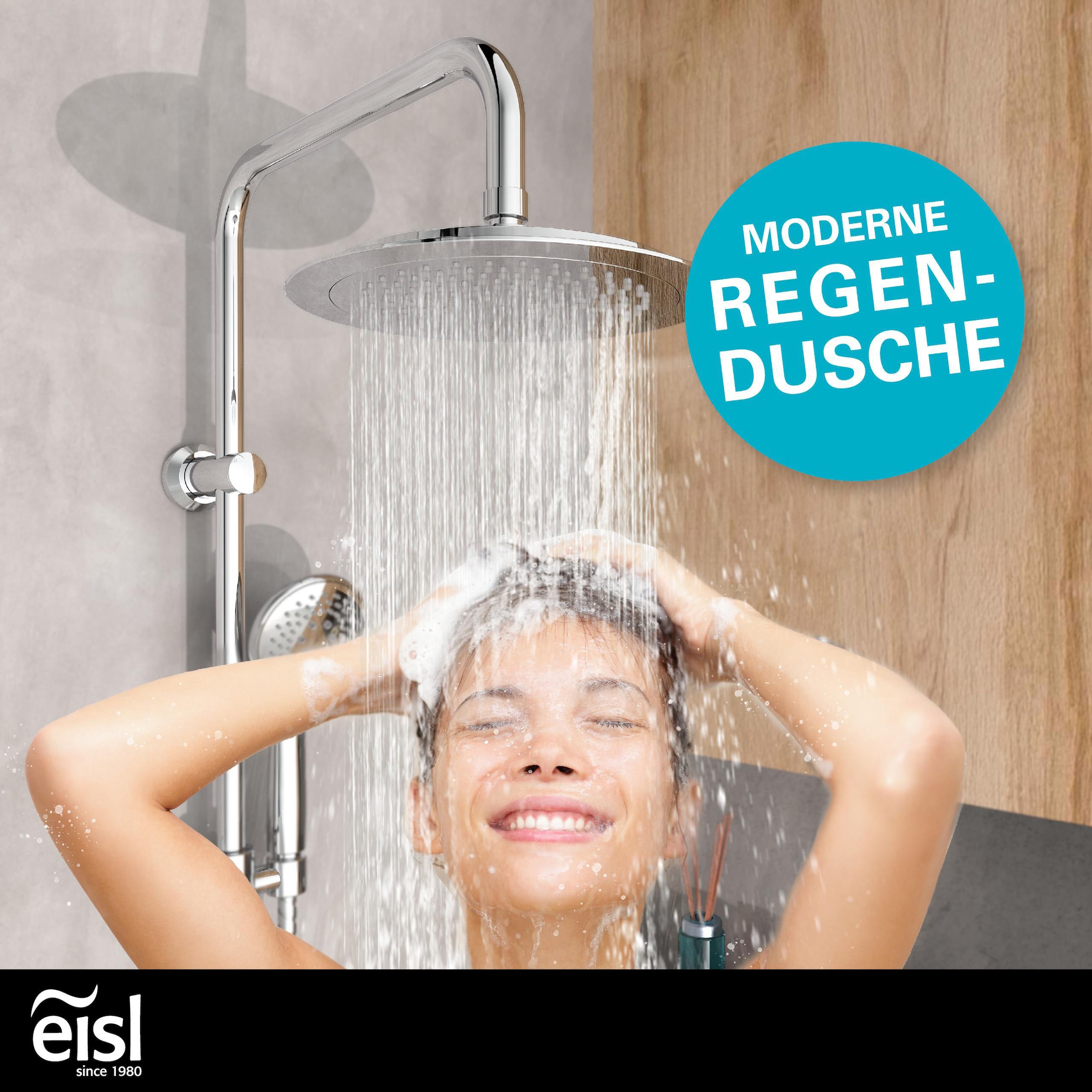 Eisl Brausegarnitur, 3-fach verstellbare Wellness Handbrause mit Antikalk-Noppen
