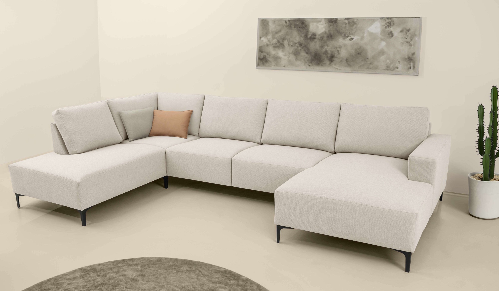 Home affaire Wohnlandschaft "Tournon U-Form, XXL Sofa, Breite 333 cm, Webst günstig online kaufen