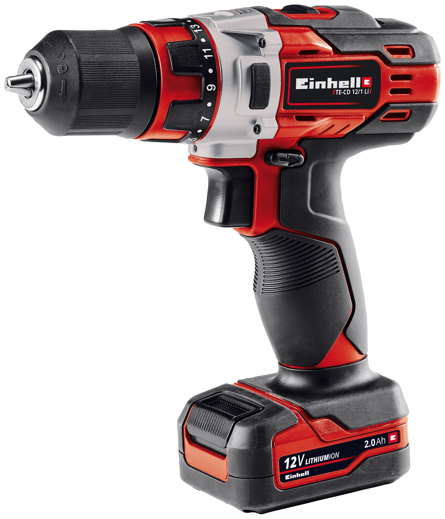 Einhell Akku-Bohrschrauber »TE-CD 12/1 Li«, 2 Akkus, Ladegerät & 5 Bits, Lieferung im Karton