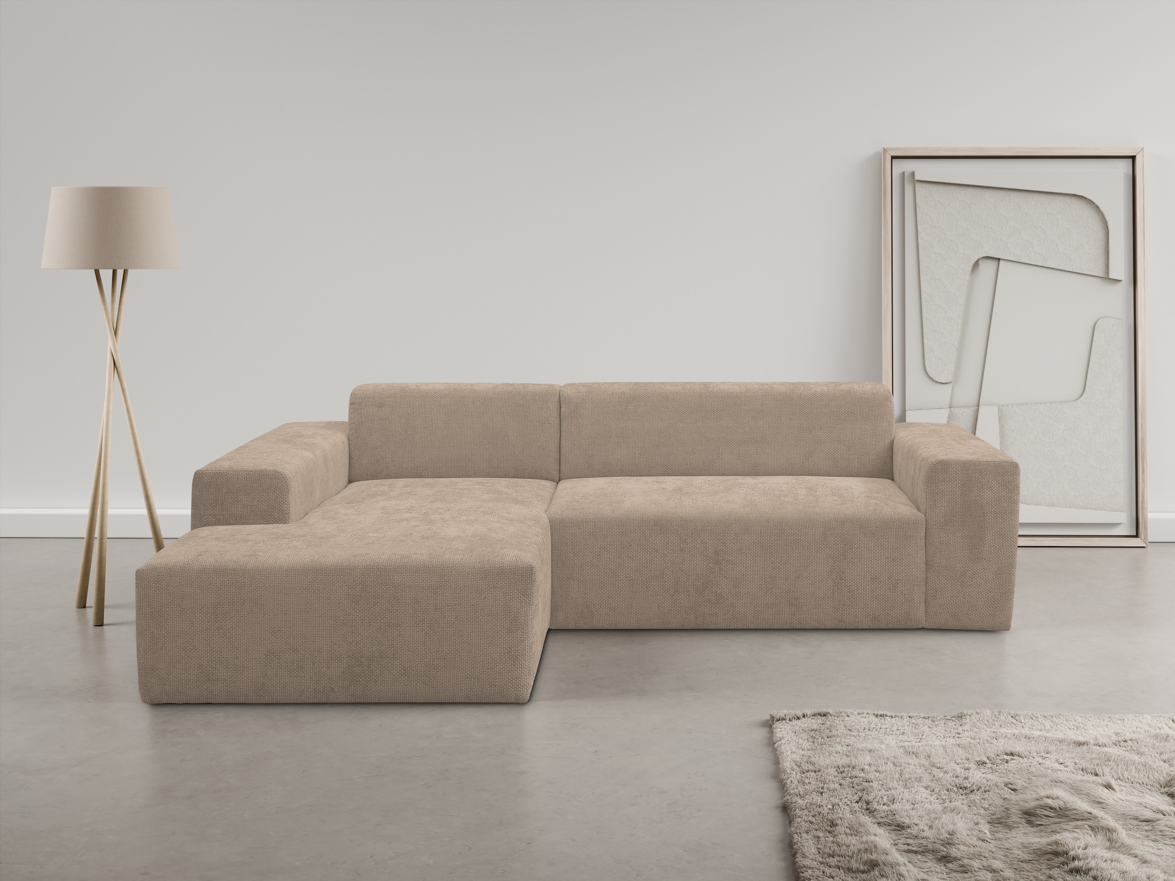 OTTO home Ecksofa »Zeus-L modern & zeitlos, Breite 253 cm, bequemes Sofa« C günstig online kaufen