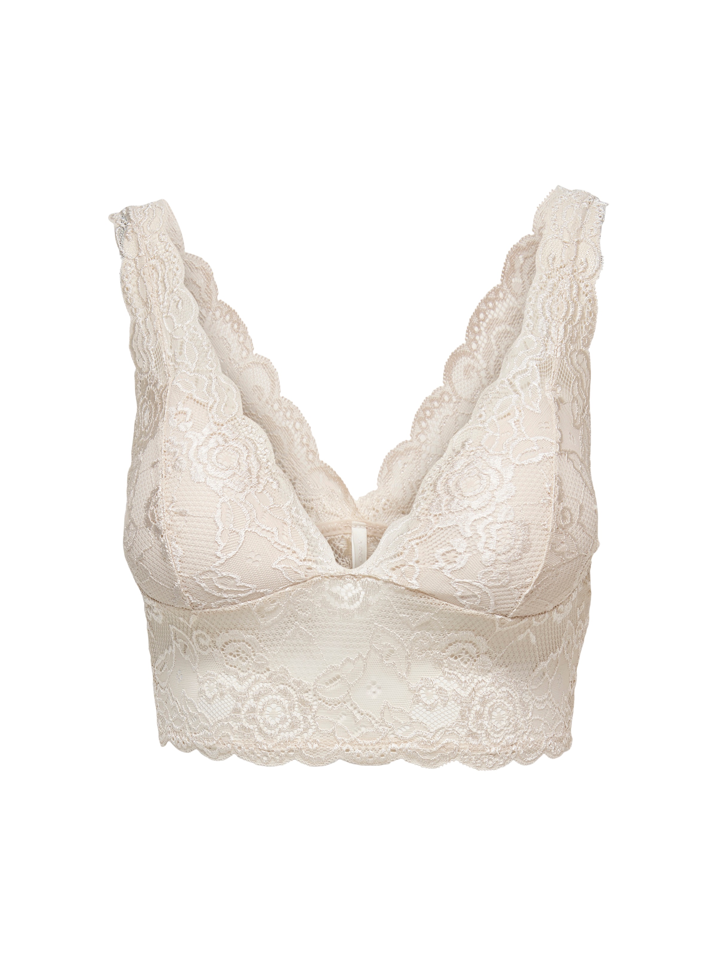 ONLY Spitzentop »ONLCHLOE – Spitzen-Bra mit gepolsterten Cups und Stretch«, regular fit, feminin, Spitze, Kunstfaser, V-Ausschnitt