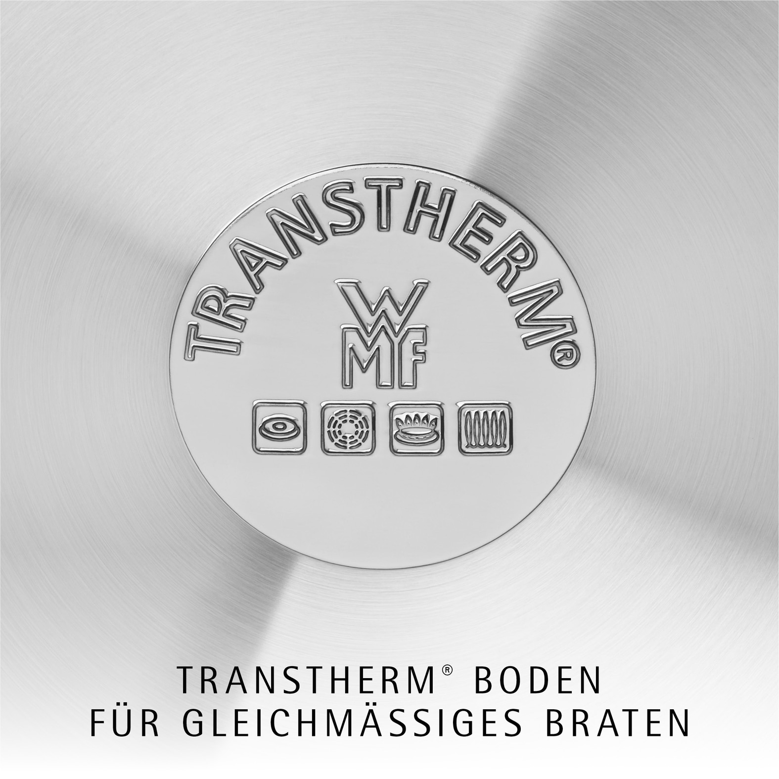 WMF Pfannen-Set »Inspiration, Pfannenset Induktion, herausragende Antihaftversiegelung« Cromargan® Edelstahl Rostfrei 18/10 Set, 3x Bratpfannen Ø 20/24/28 cm, 3 Stk. tlg. TransTherm-Allherdboden spart Energie, geeignet für alle Herdarten