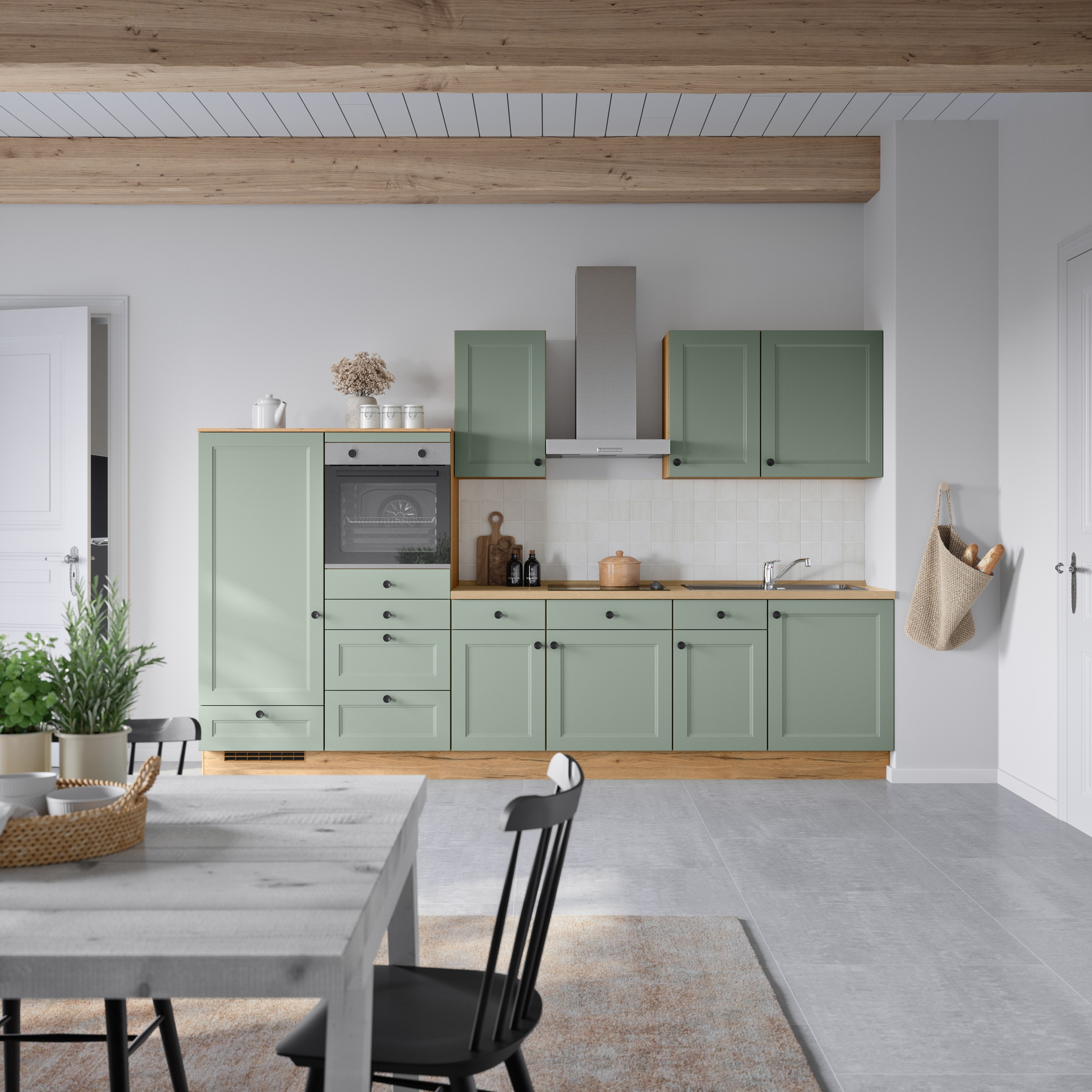 nobilia® Küchenzeile »"Cascada I"« vormontiert,  Ausrichtung wählbar, Breite 330 cm, wahlw. mit E-Geräten