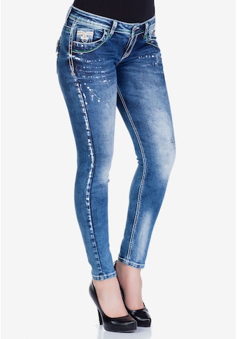 Cipo & Baxx Slim-fit-Jeans, mit Used-Elementen und Slim-Fit kaufen