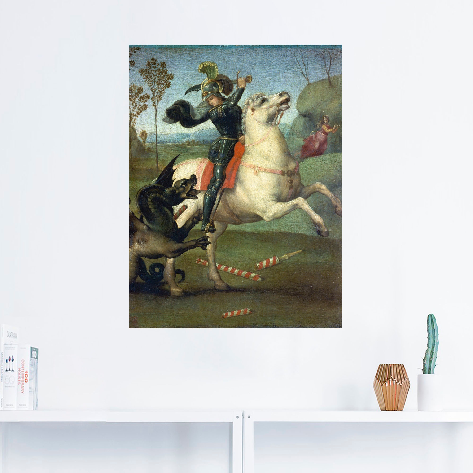 Artland Wandfolie »Der hl.Georg im Kampf mit dem Drachen«, Mann, (1 St.), selbstklebend