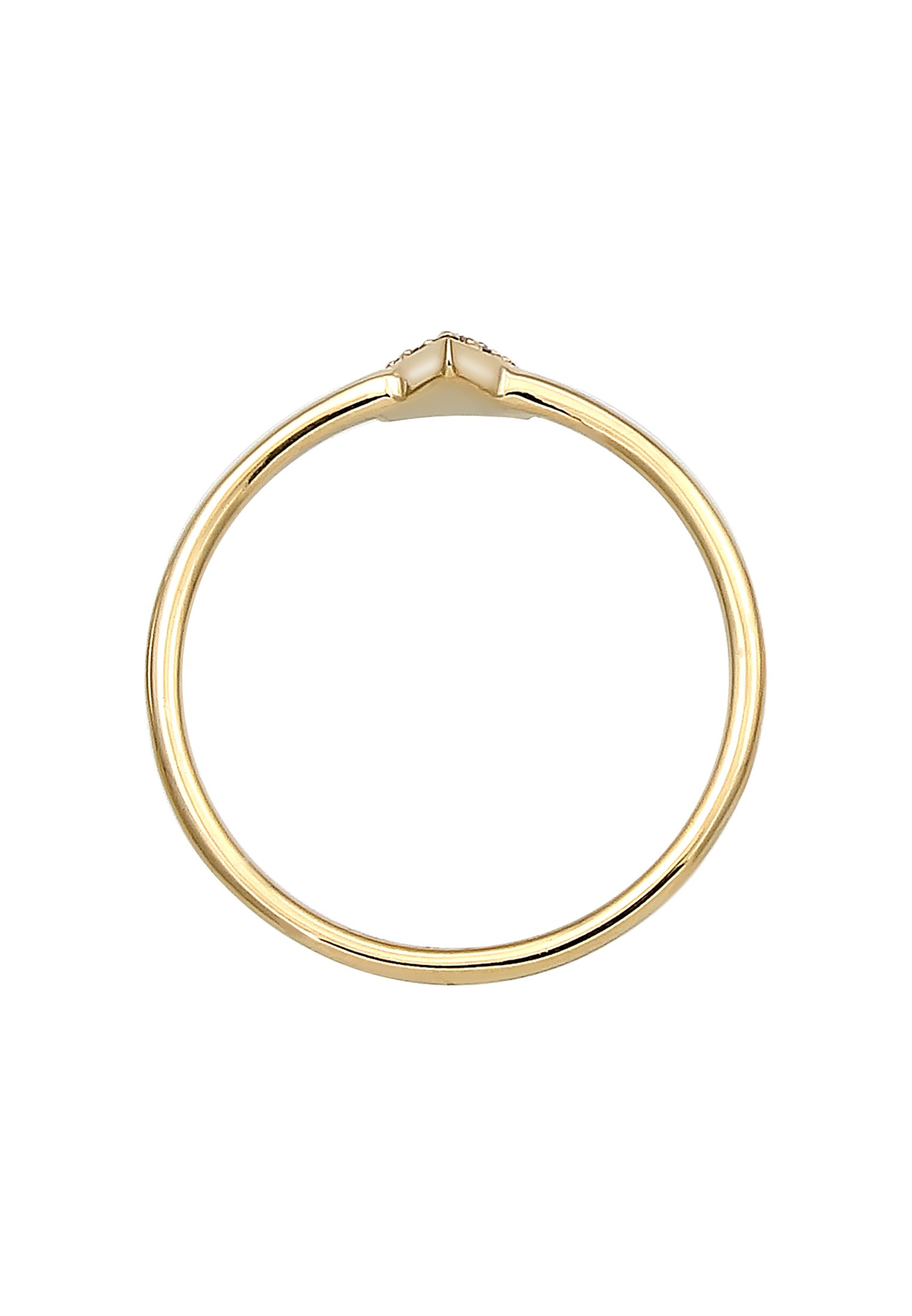 Elli DIAMONDS Verlobungsring »Dreieck Diamant Weiß Brillantschliff (0.03 ct) 375 Gelbgold«
