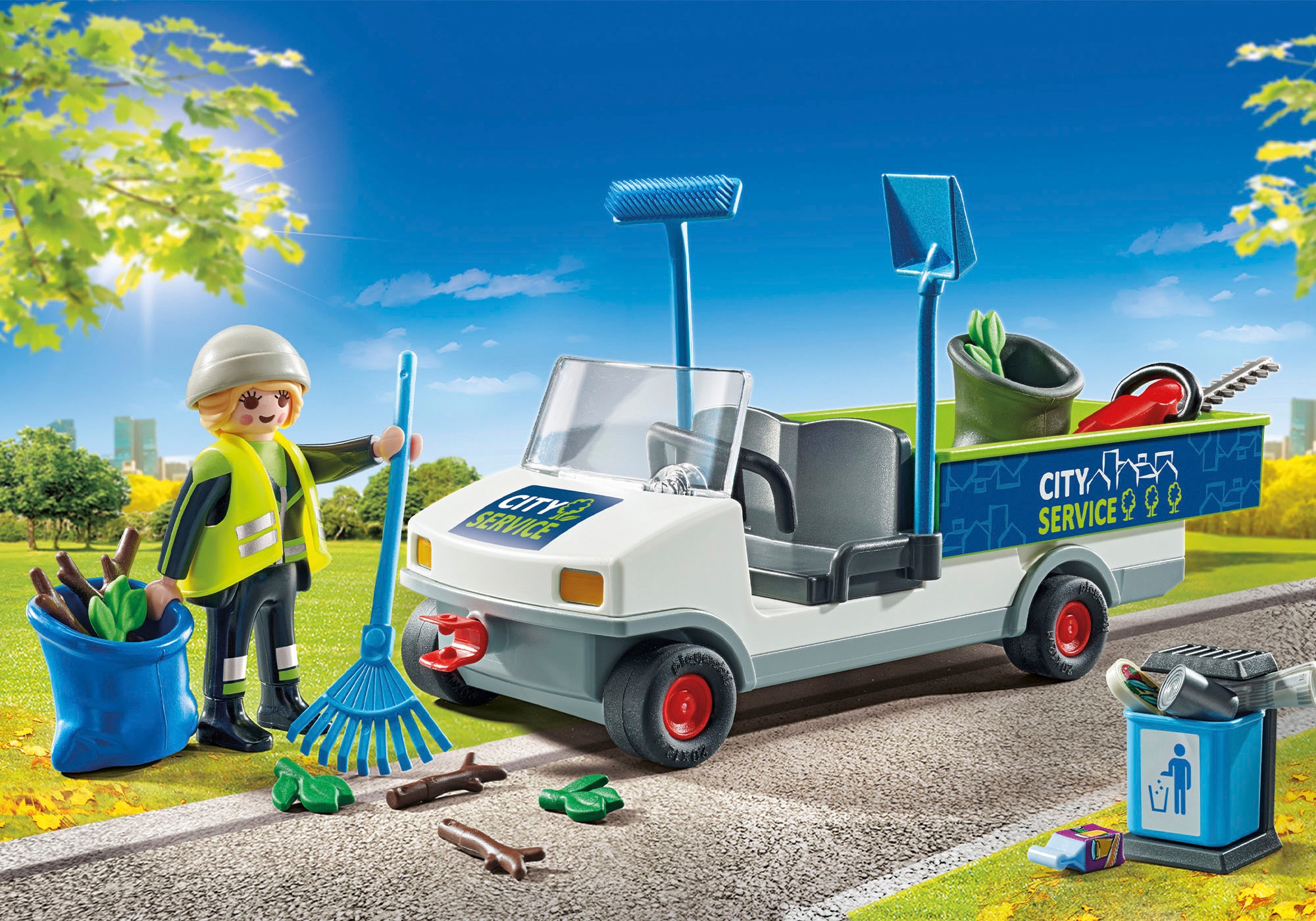 Playmobil® Konstruktions-Spielset »Stadtreinigung mit E-Fahrzeug (71433), City Action«, (42 St.)