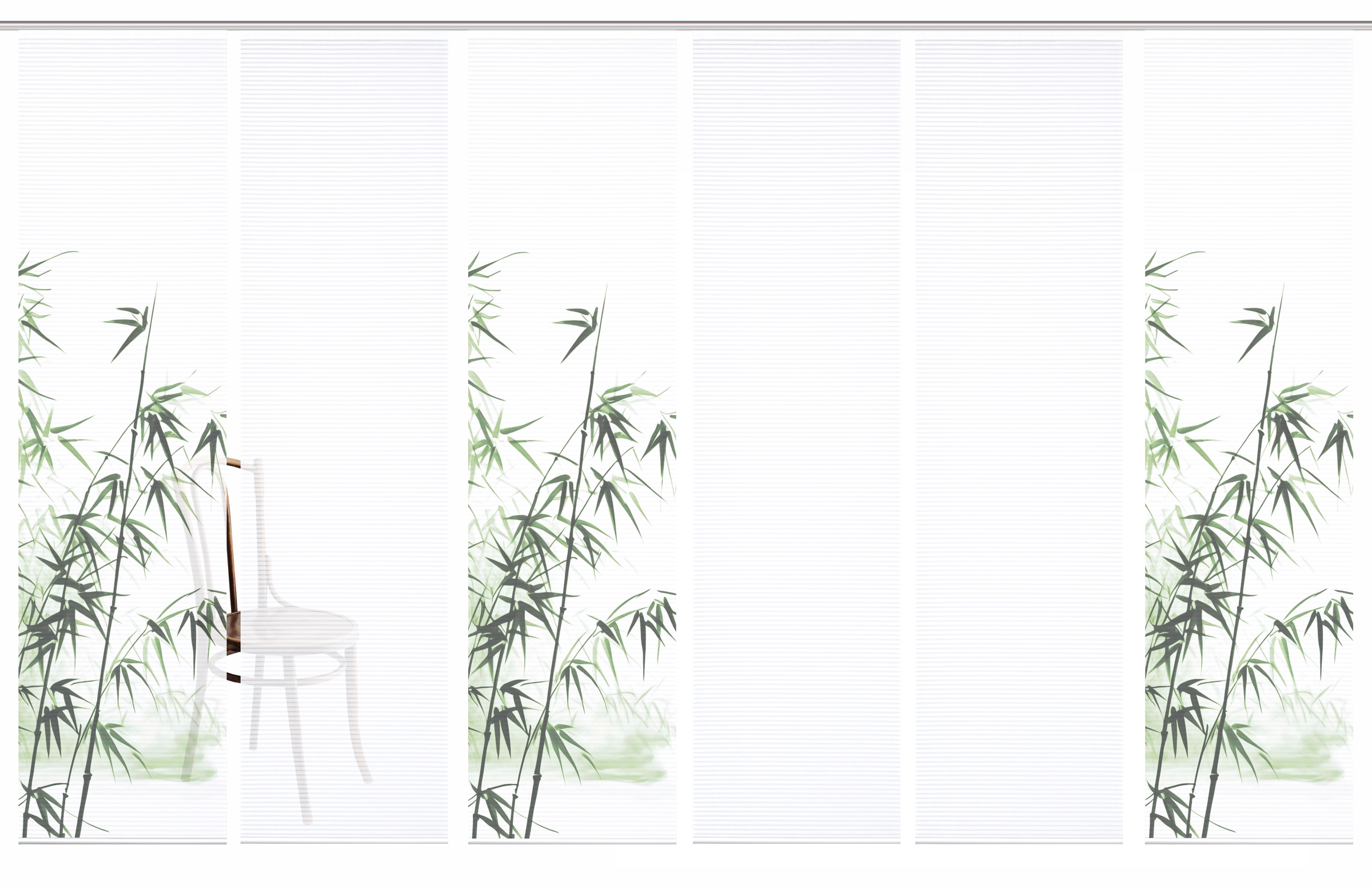 HOME in green Schiebegardine »RUFUS« Paneelwagen 6 Stk. tlg. Bambusoptik, S günstig online kaufen