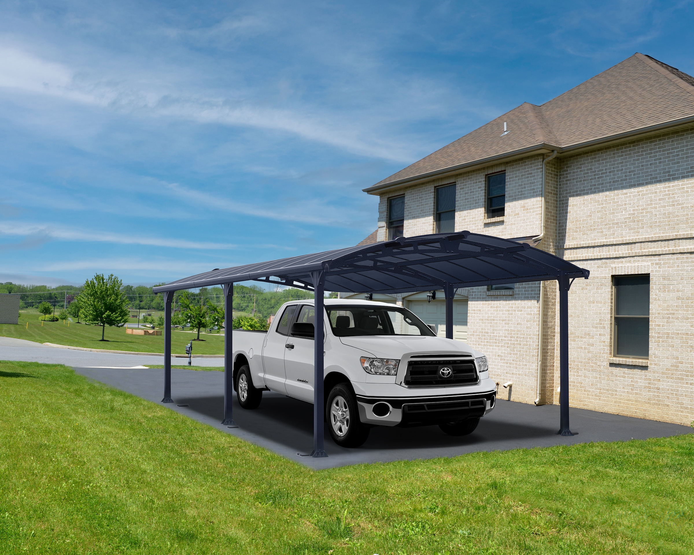 Palram - Canopia Einzelcarport »Arcadia« Aluminium 325 cm Anthrazit wartung günstig online kaufen