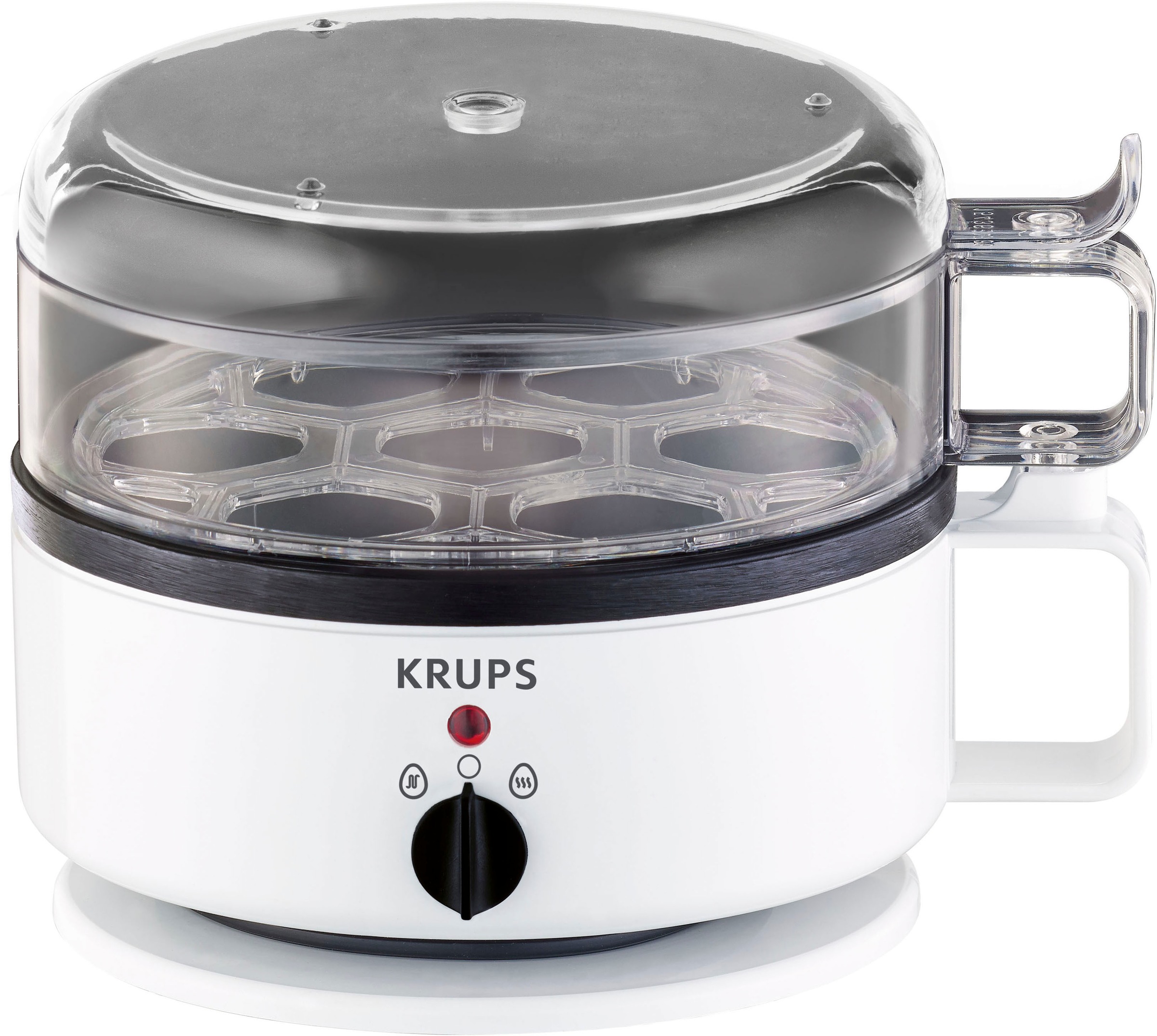 Krups Eierkocher »F23070 Ovomat Super«, für 7 St. Eier, 400 W, 2 Kochprogramme, praktisches Zubehör, 7 Eier gleichzeitig