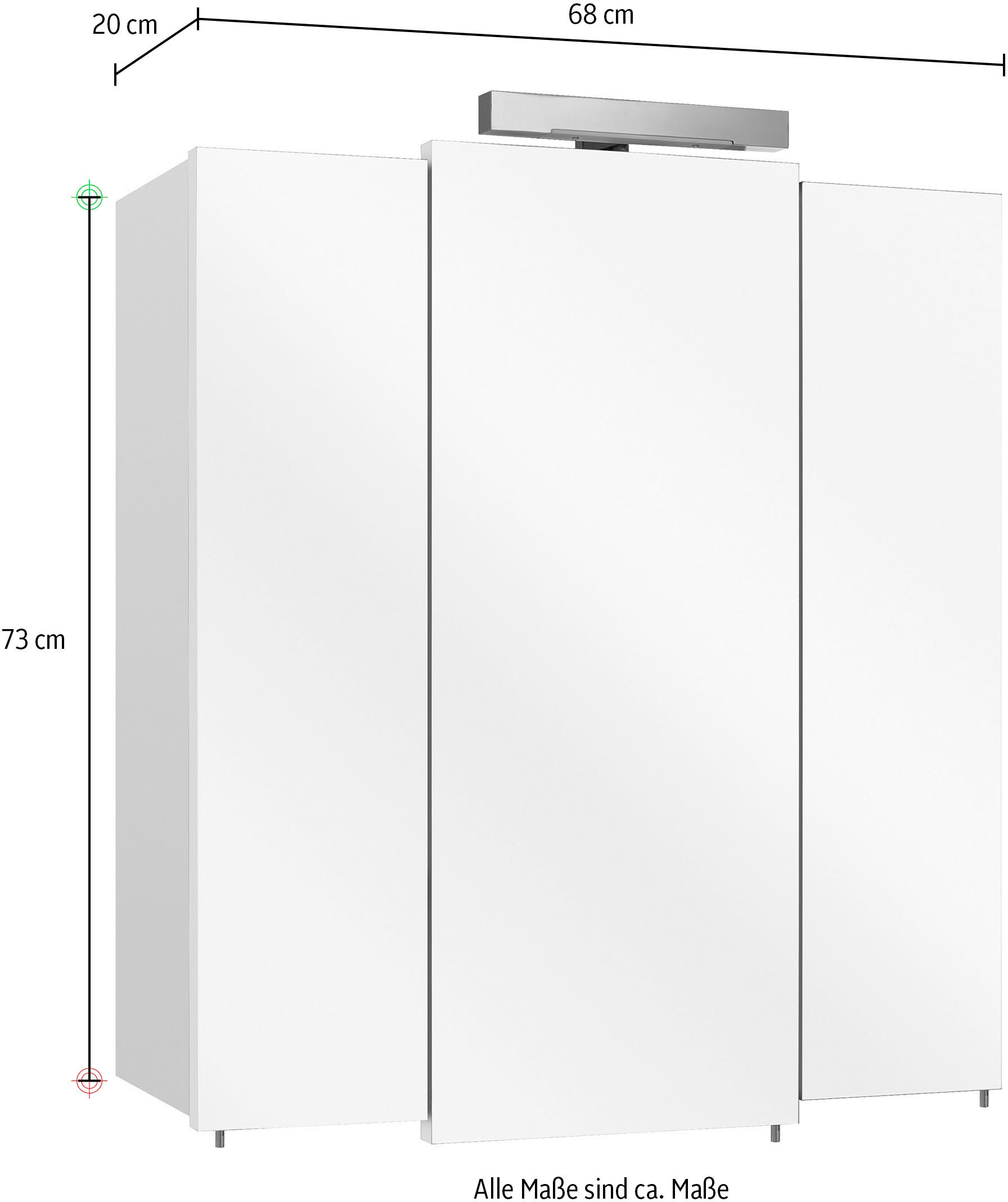 Saphir Badmöbel-Set »Quickset 312 5-teilig, Waschbeckenunterschrank und LED-Spiegelschrank«, (Set, 5 St.), inkl. Türdämpfer, Badezimmer-Set ohne Waschbecken, Badezimmer Schrank