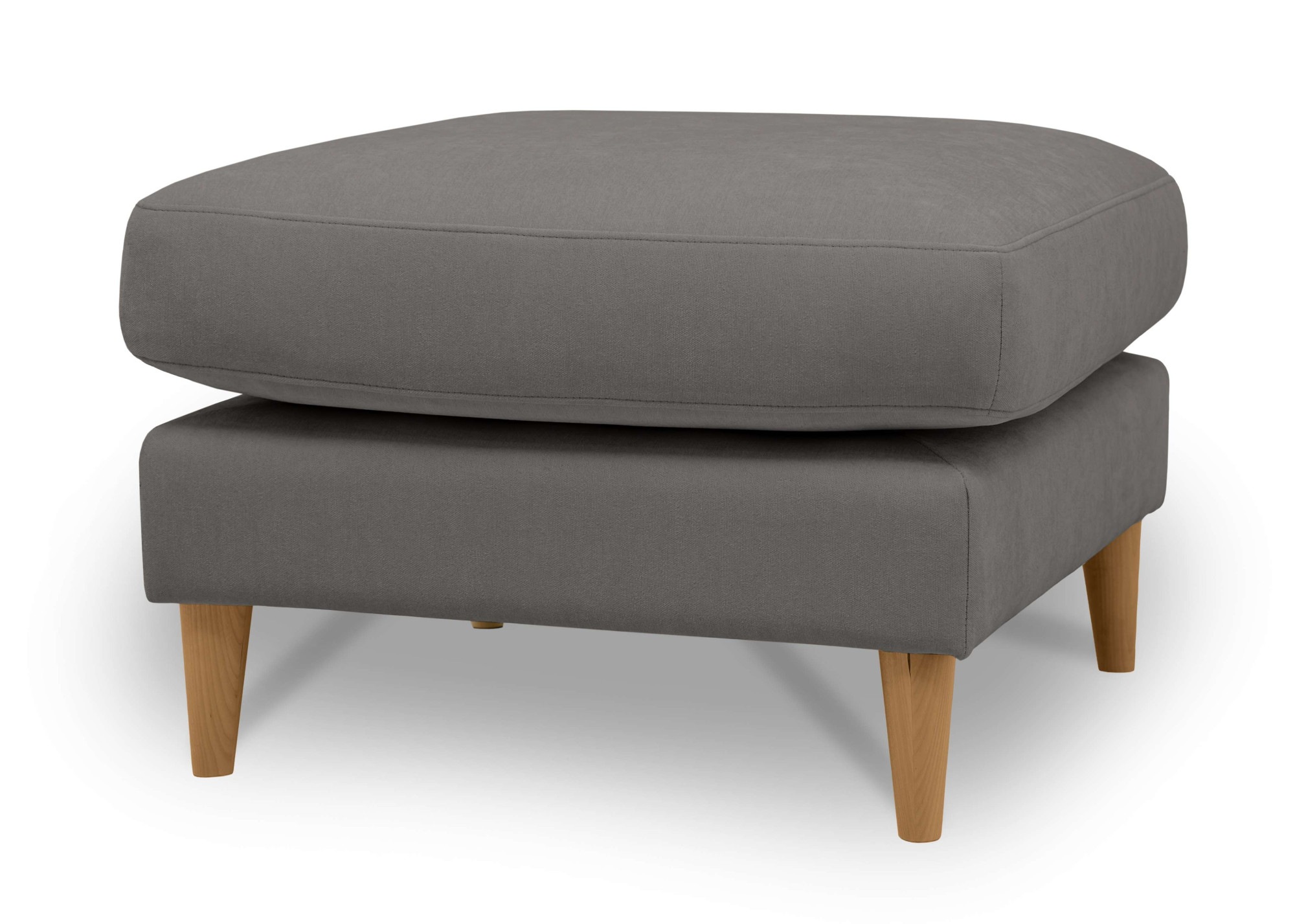 OTTO home Pouf »Finnian« Polsterhocker 70x70 cm, Chenille, Massivholzfüße