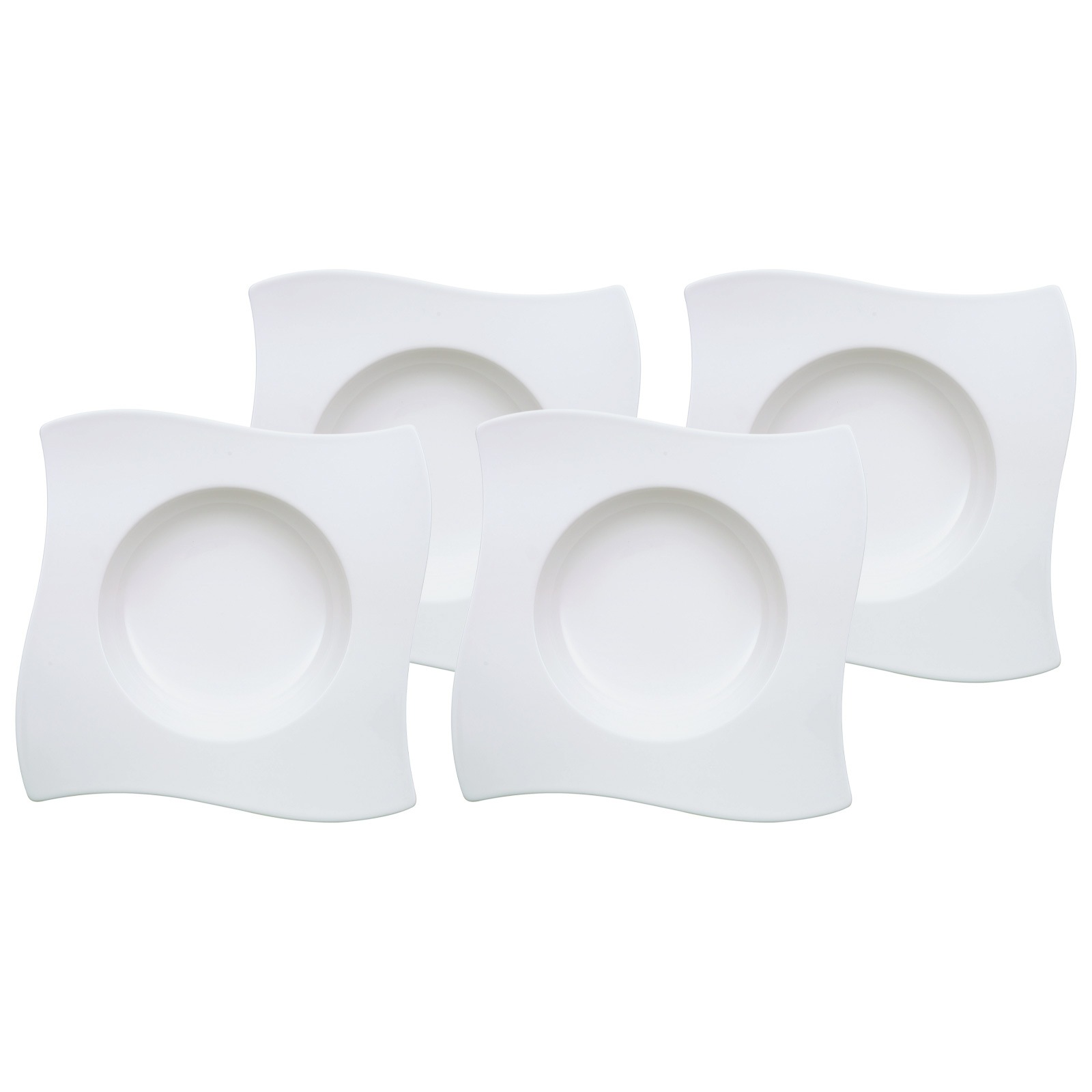 Villeroy & Boch Suppenteller »Suppenteller NewWave ø 24 cm 4er Set weiß« günstig online kaufen