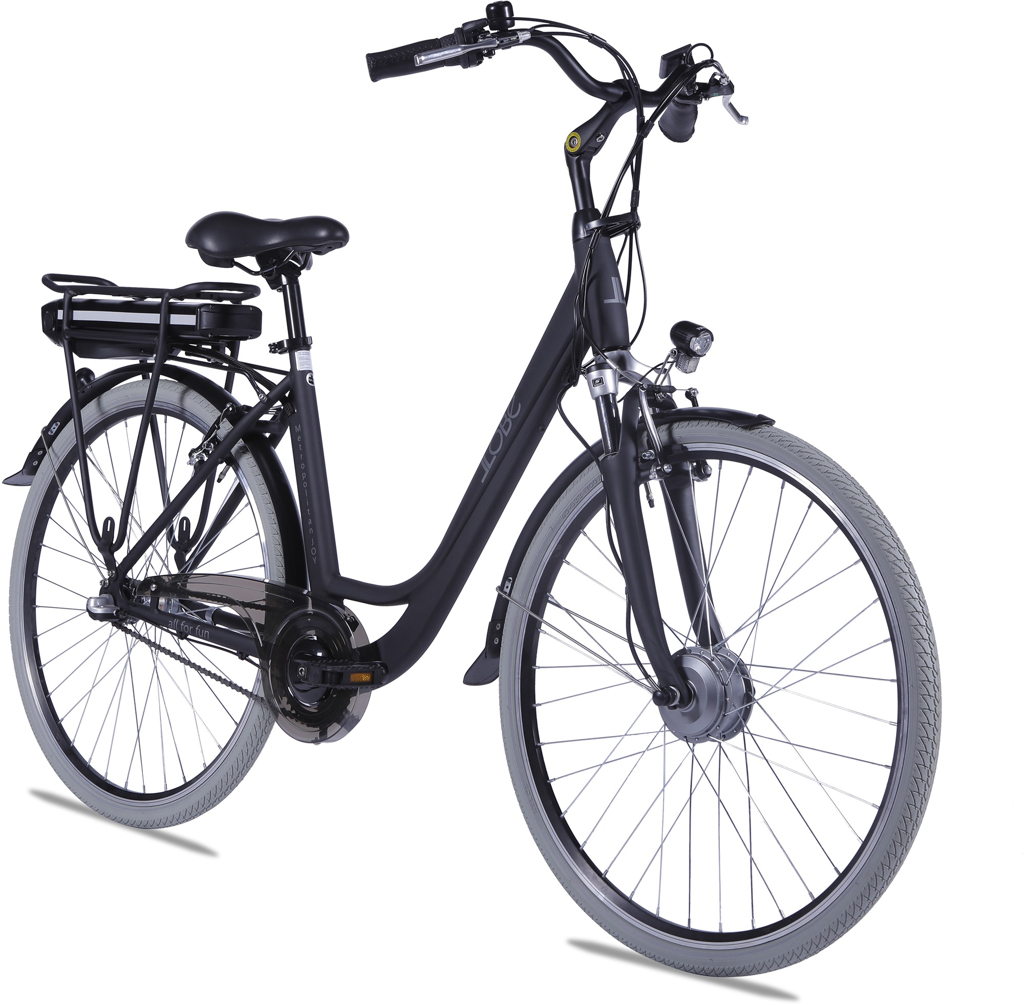 LLobe E-Bike »Metropolitan JOY schwarz 13 Ah«, 3 Gang, Frontmotor 250 W