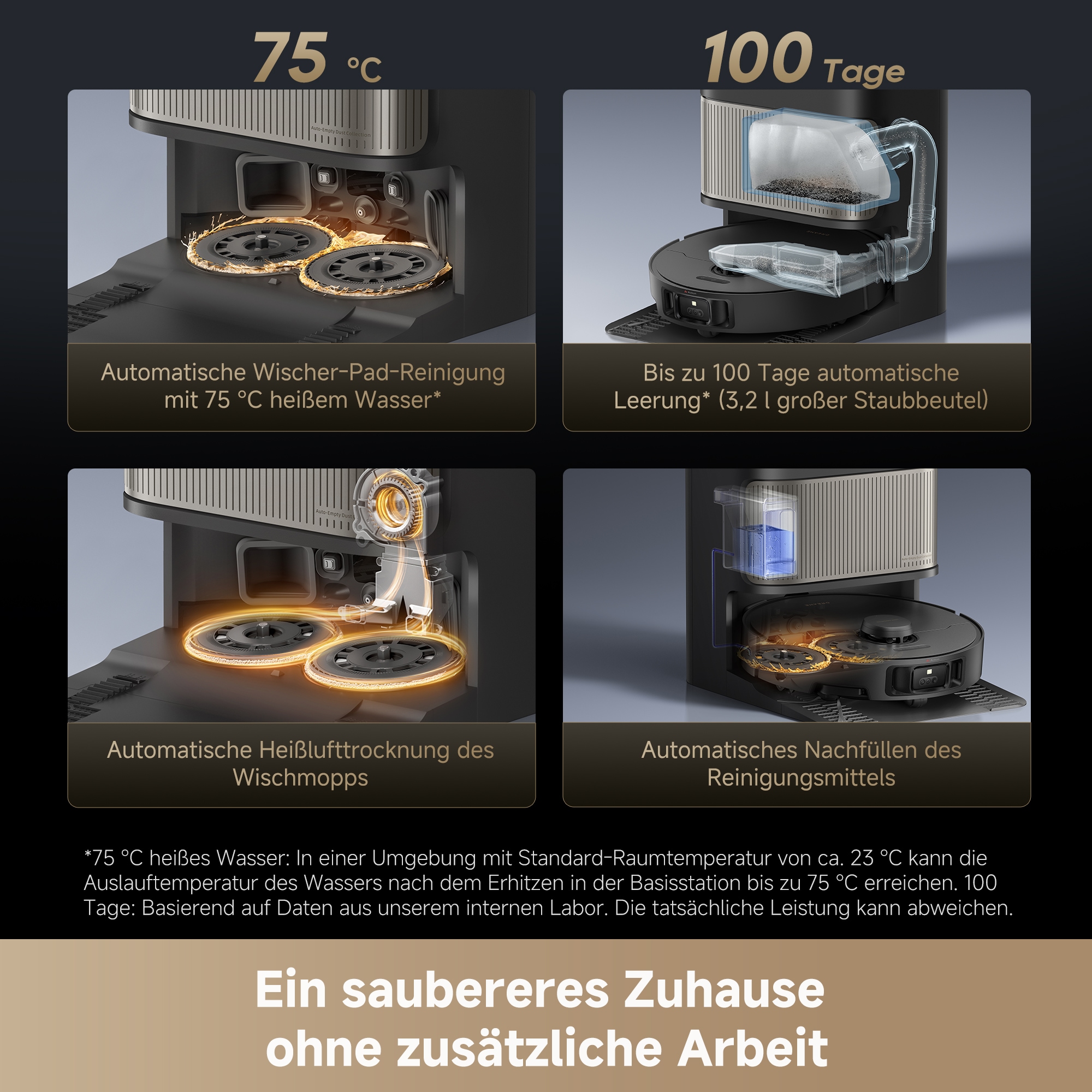 Dreame Saugroboter »L40s Pro Ultra, mit Wischfunktion«, 19.000Pa Saugkraft, Hindernisüberwindung (bis zu 4cm), Kamera mit KI