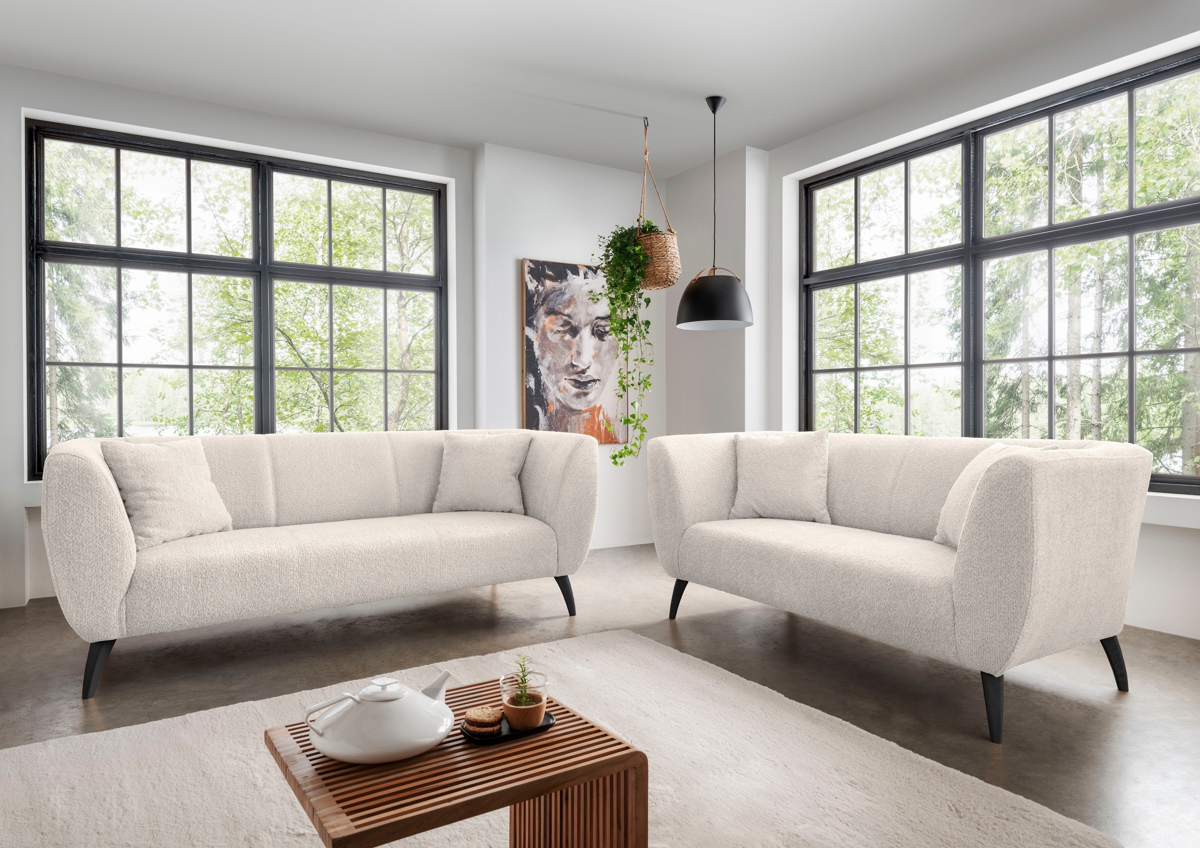 Home affaire Polstergarnitur »Colori« Set, 3-Sitzer und 2-Sitzer, 2 Stk. tl günstig online kaufen