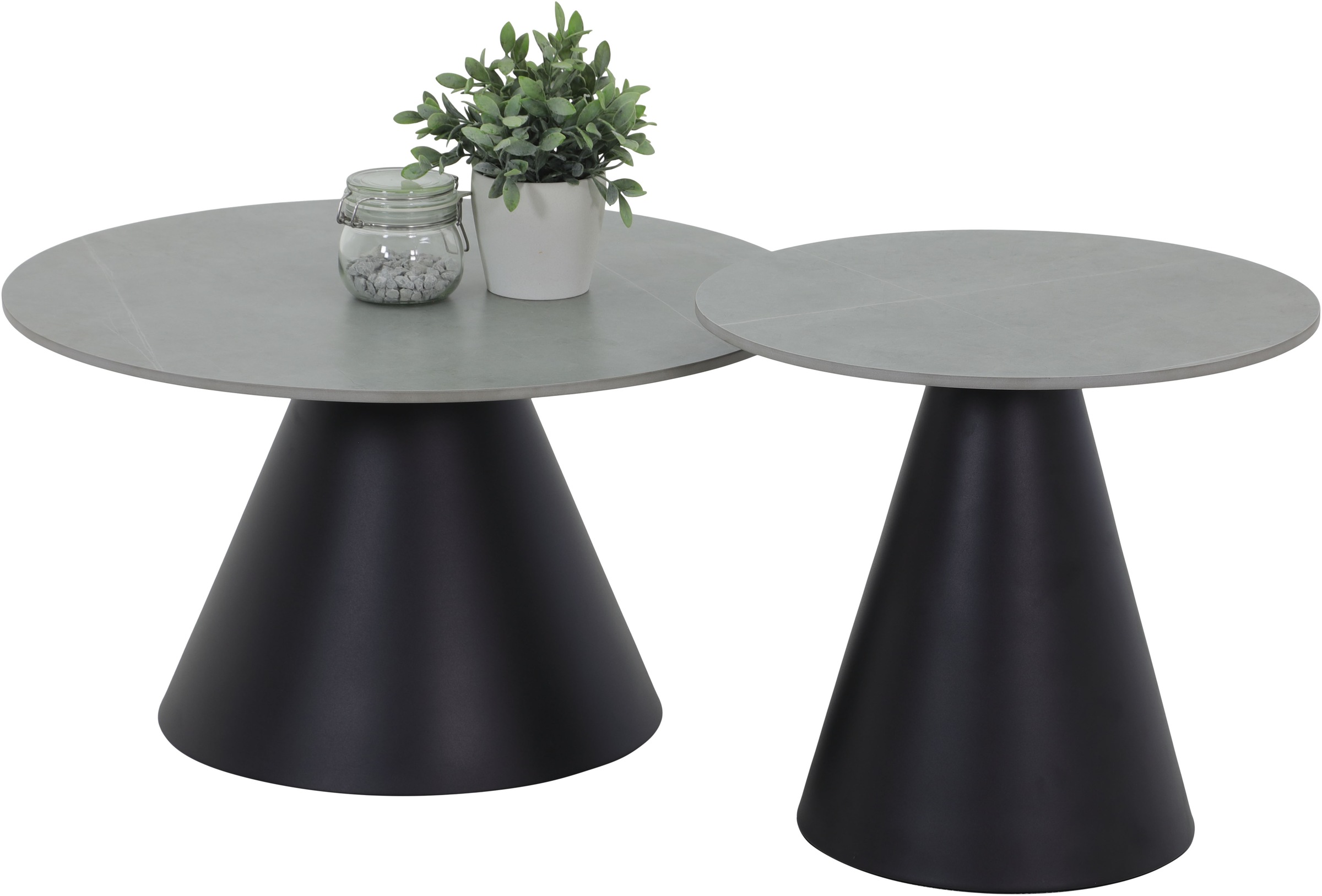HELA Couchtisch »DUSTIN«, (Set, 2 St.), 2er Set Couchtisch; rund; Sintered günstig online kaufen