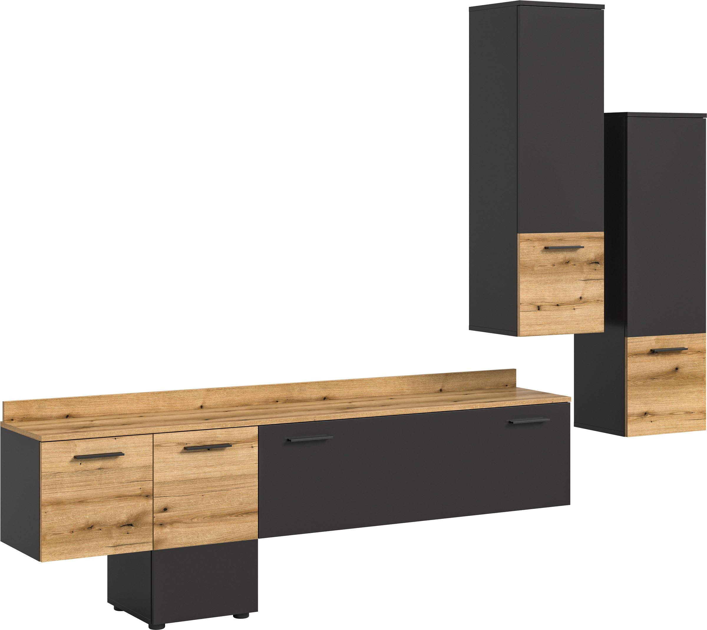 INOSIGN Wohnwand »Laport, Breite 247 cm, inkl. 1 Lowboard mit indirekter Be günstig online kaufen