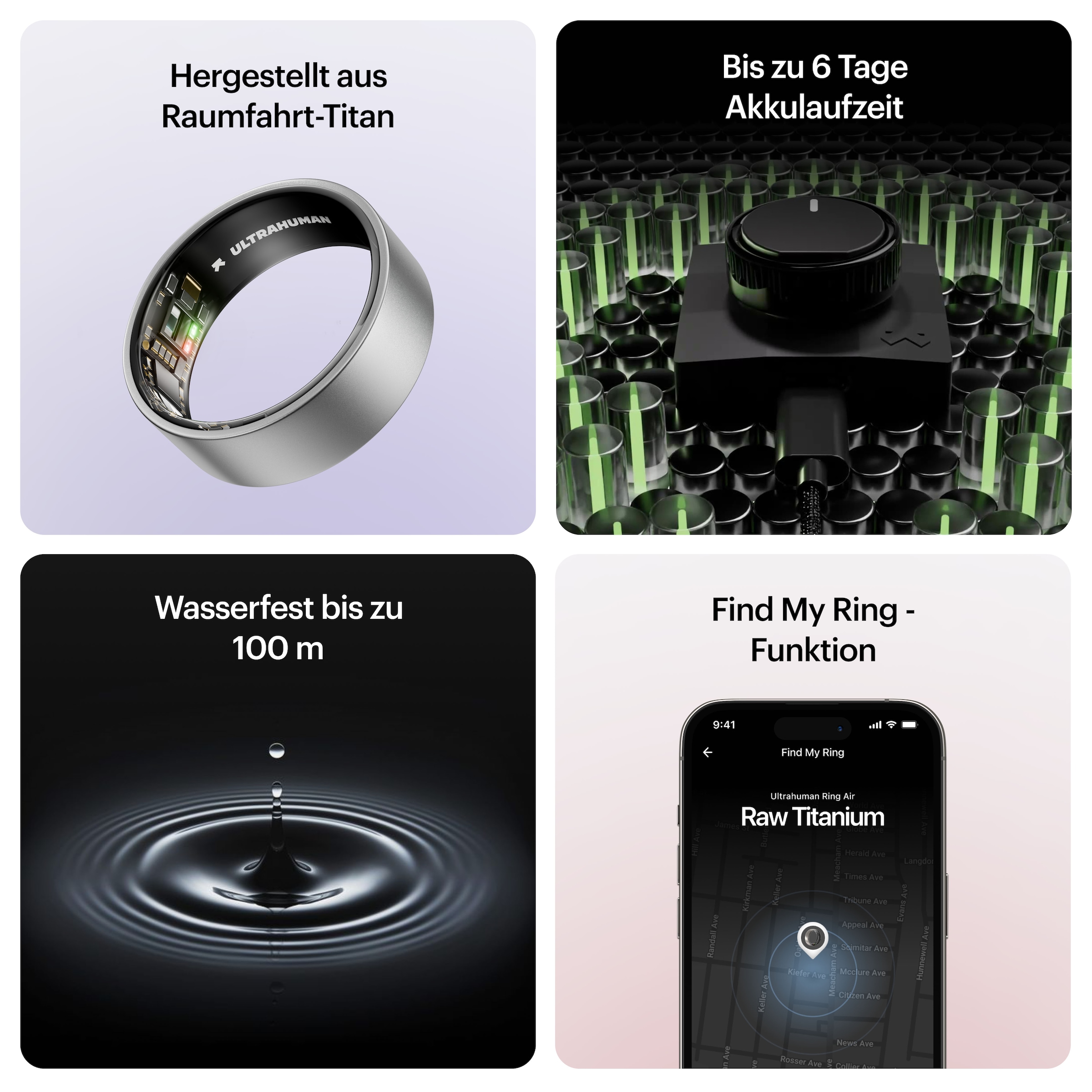 Ultrahuman Activity Tracker »Smartring AIR - Größe 8« Schlaf- und Fitness-Tracker für Frauen und Männer