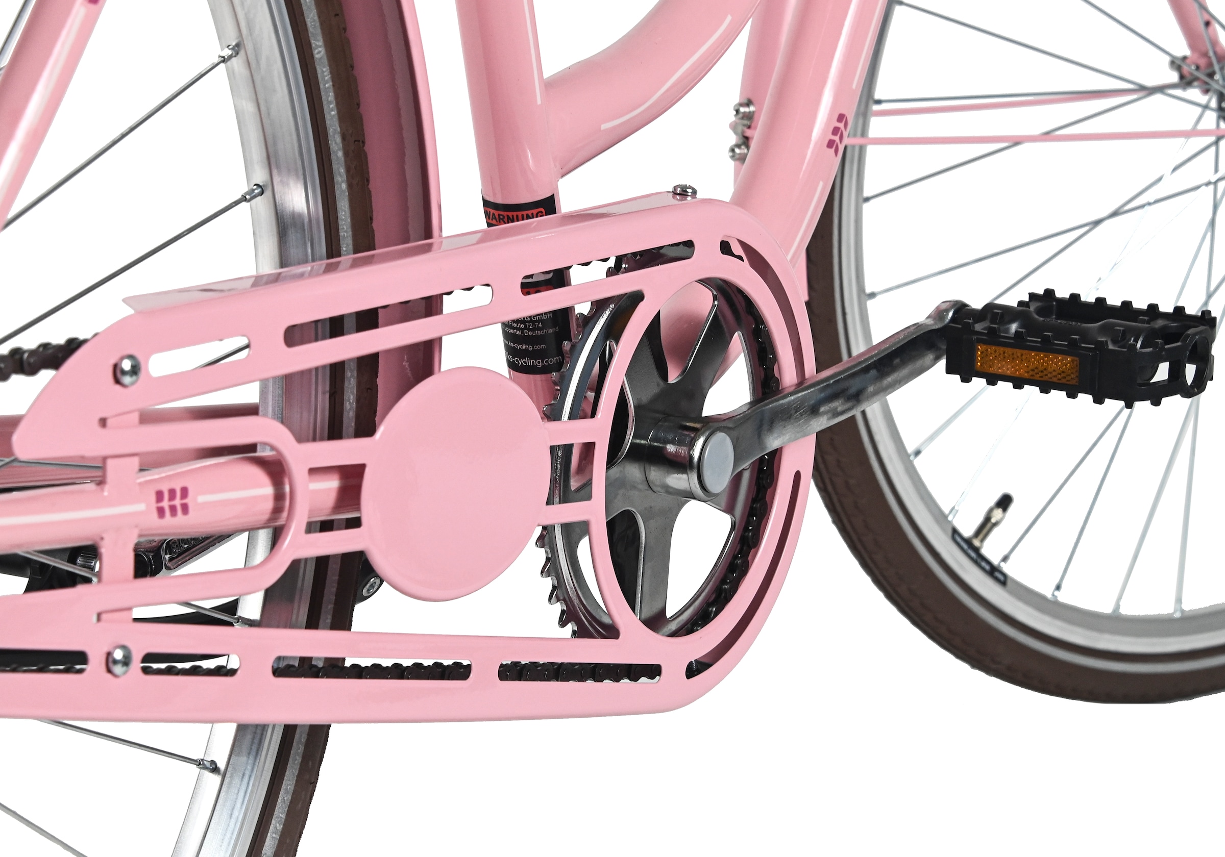 Dacapo Cityrad »Damenrad 28&#x27;&#x27; Classic Premium Rosa 1 Gang RH 53 cm mit Korb« 1 Gang ohne Schaltung