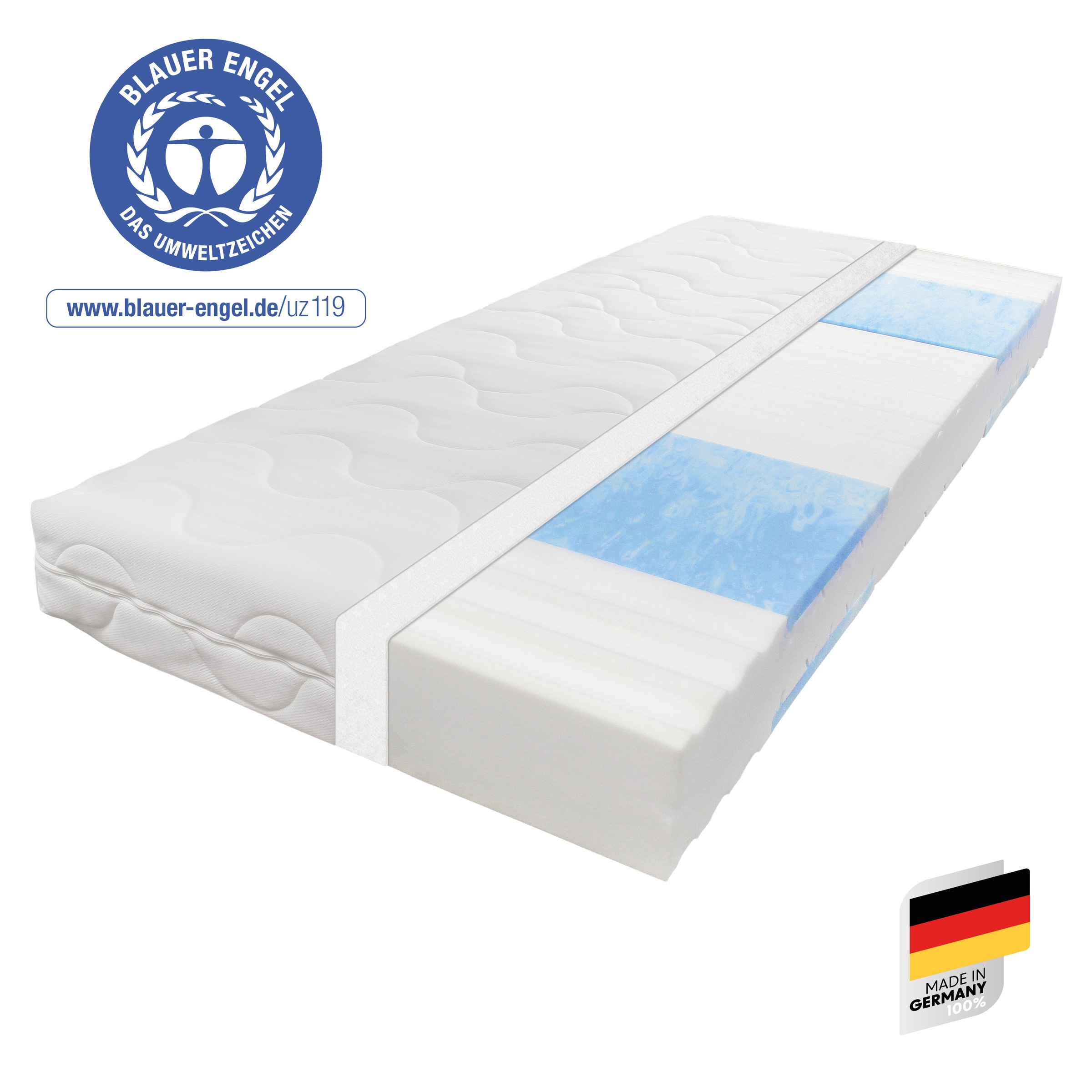 BECO Kaltschaummatratze »Blue Vision, Matratze in 90x200 und vielen weiteren Größen erhältlich!« 18 cm hoch Raumgewicht: 35 kg/m³ 1 Stk. tlg....