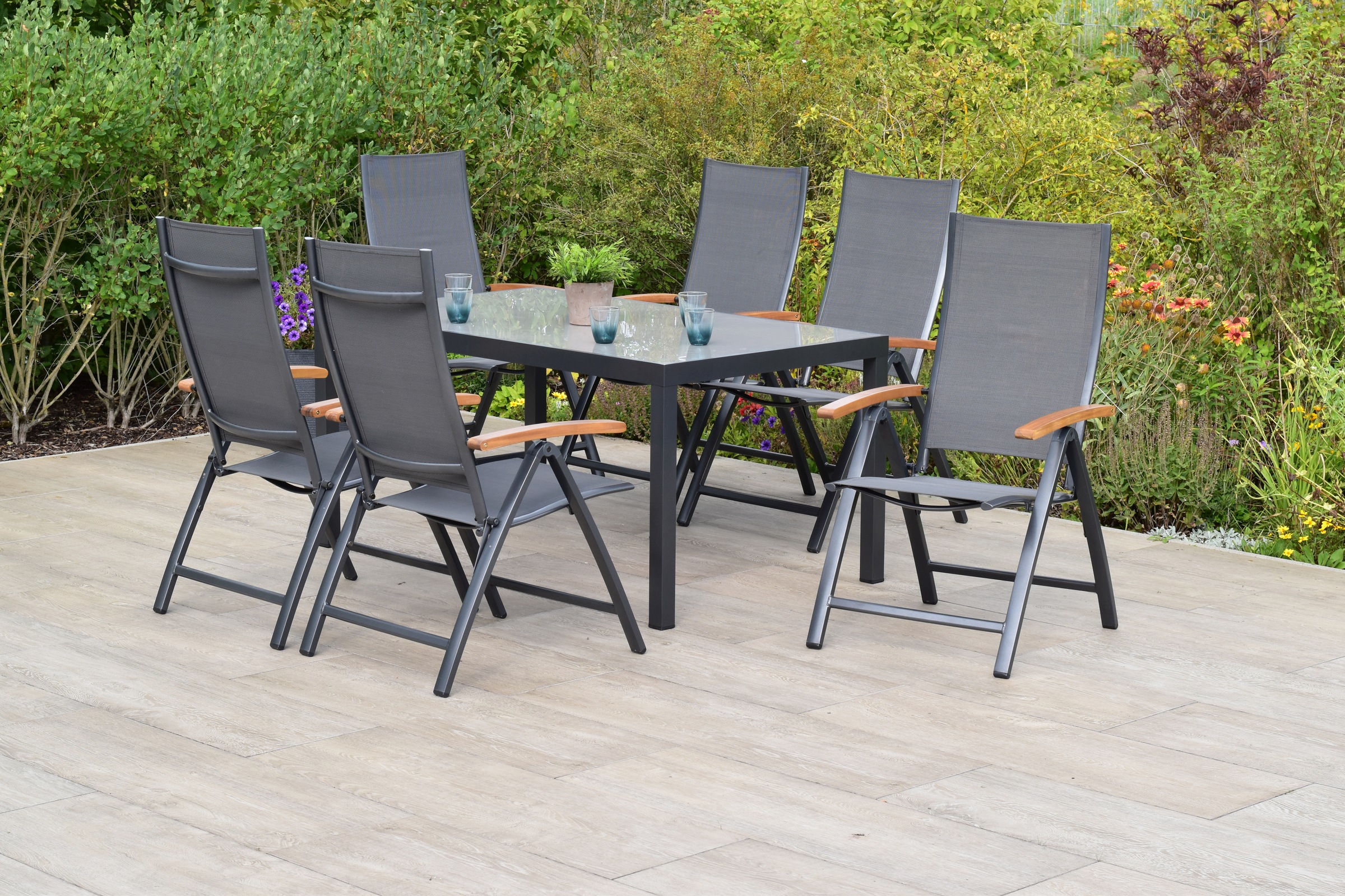 MERXX Garten-Essgruppe »»Toblino«« Set, 5-fach verstellbare Rückenlehne, pu günstig online kaufen