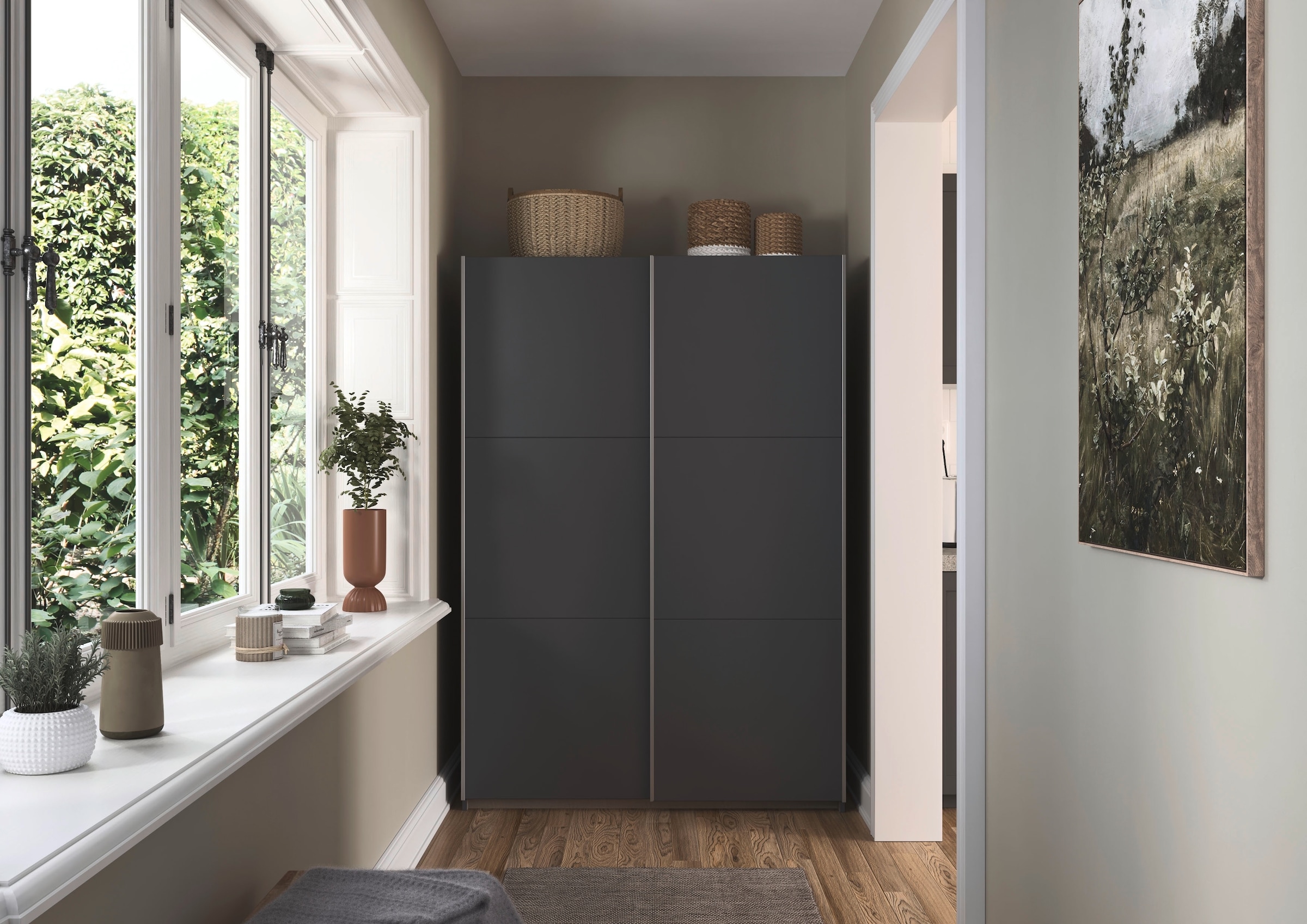 INOSIGN Schwebetürenschrank »PAULLY Schlafzimmerschrank Garderobe Preiskracher«, Kleiderschrank Breite 131 cm Bestseller MADE IN GERMANY RAUCH Schrank