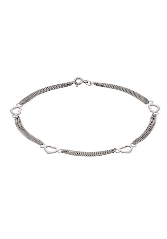 Fußkette »925/- Sterling Silber Herzmotiv«