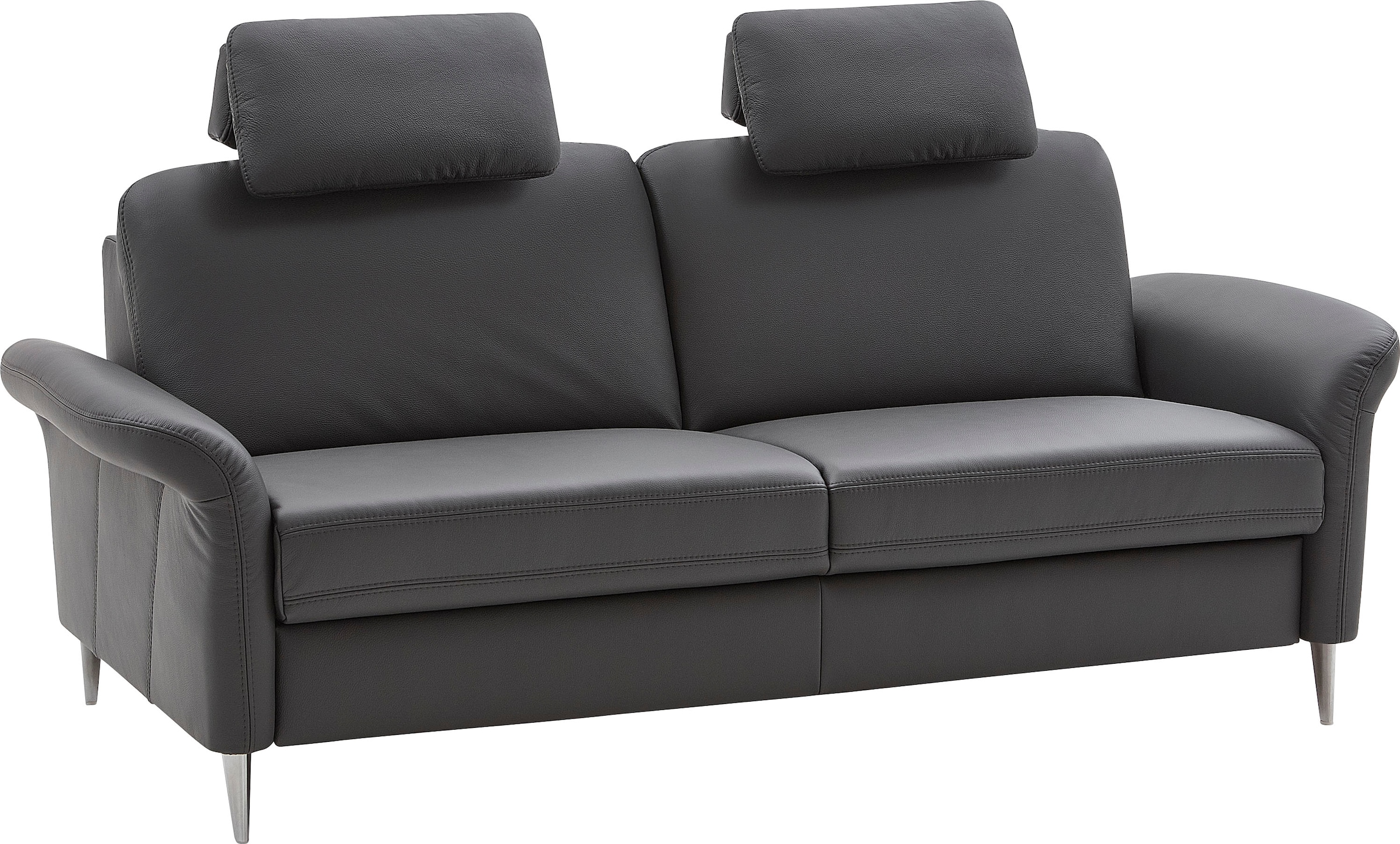 Die PlanBar 3-Sitzer »PN-EM23187, mit Kopfstützen«, (Breite 208 cm), aus Echtleder, mit Federkern für hohen Sitzkomfort