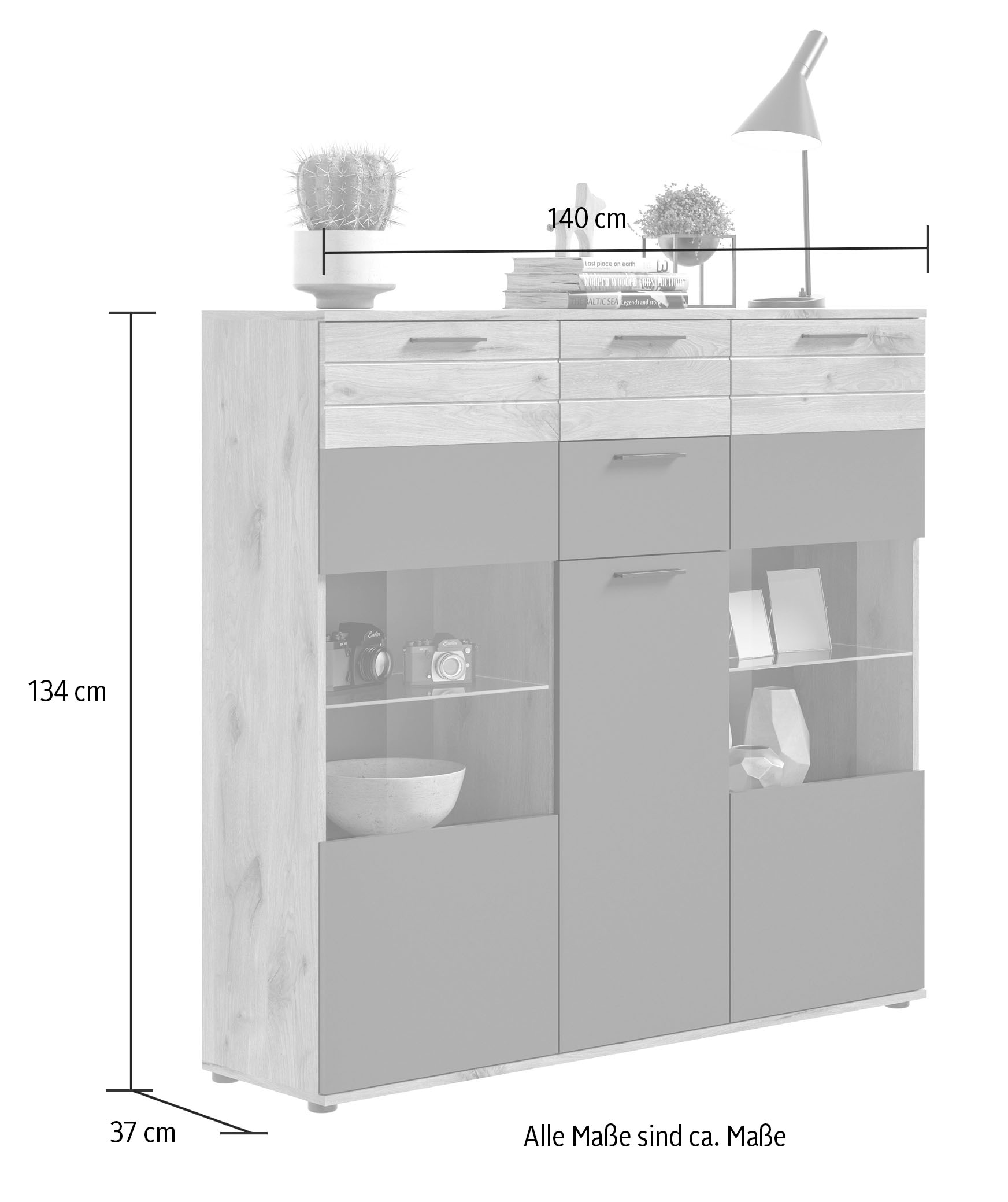 INOSIGN Highboard »Riga«, Breite 40 cm