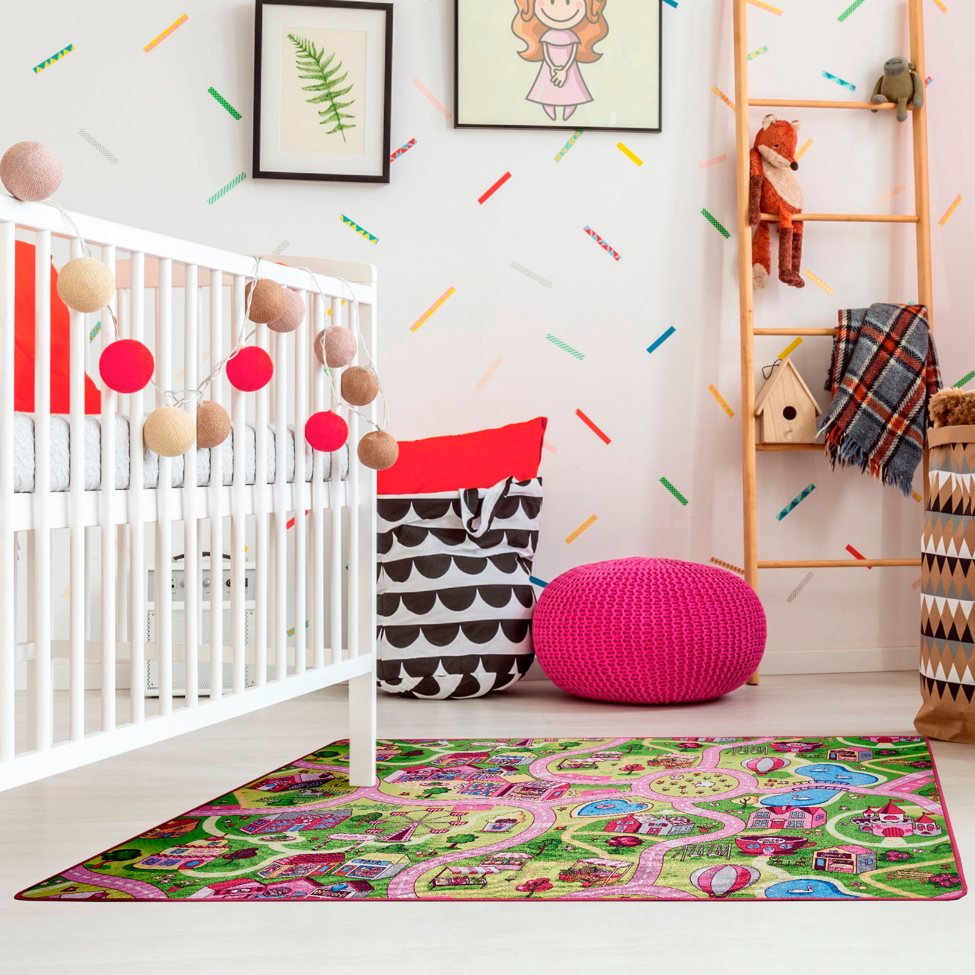 Andiamo Kinderteppich »Straße Lagerräumung«, rechteckig, 5 mm Höhe, Straßen-Spiel-Teppich, Sonderposten, für Mädchen & Jungen