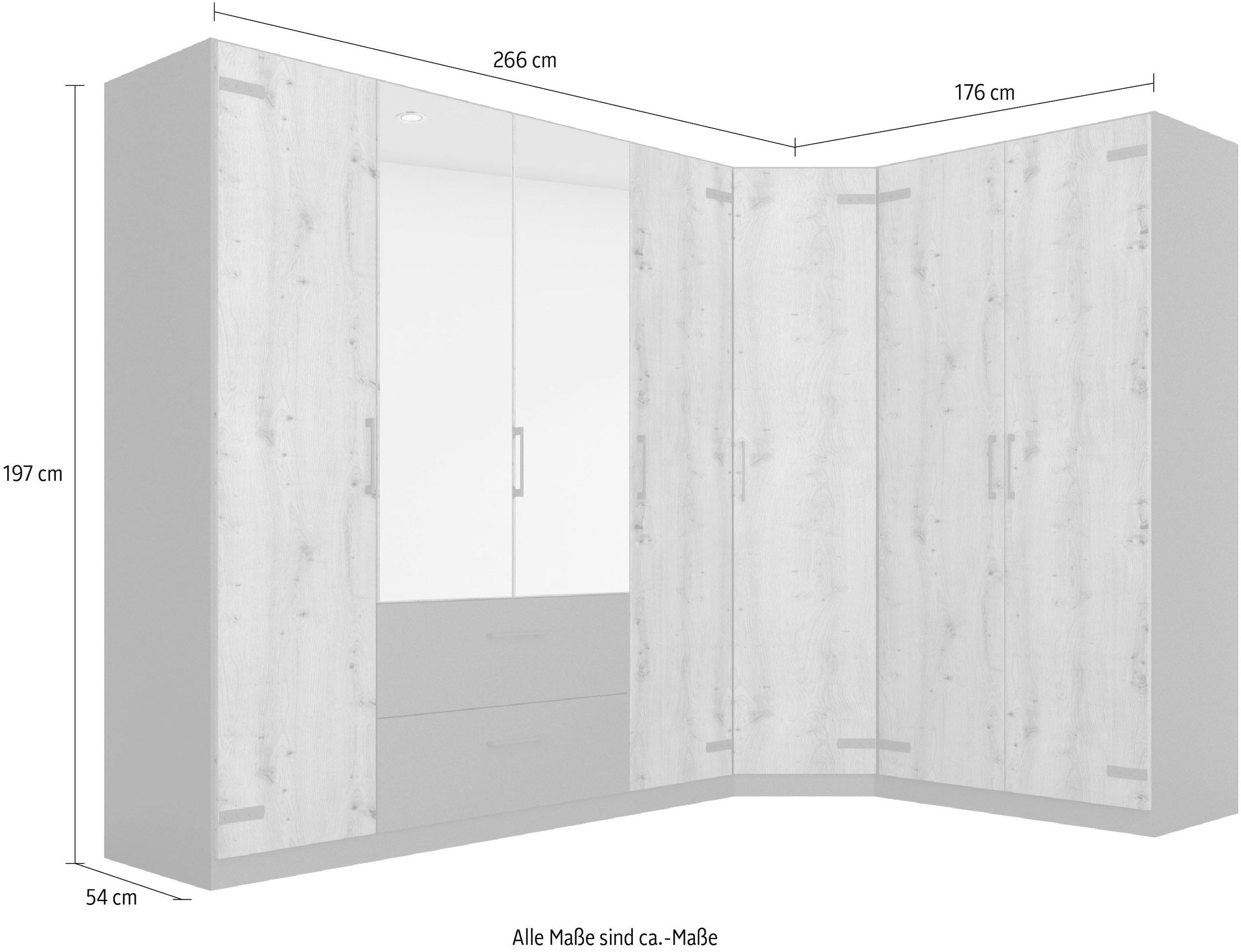 rauch Schrank-Set »Holmes«, mit Applikationen "Industrial Style"