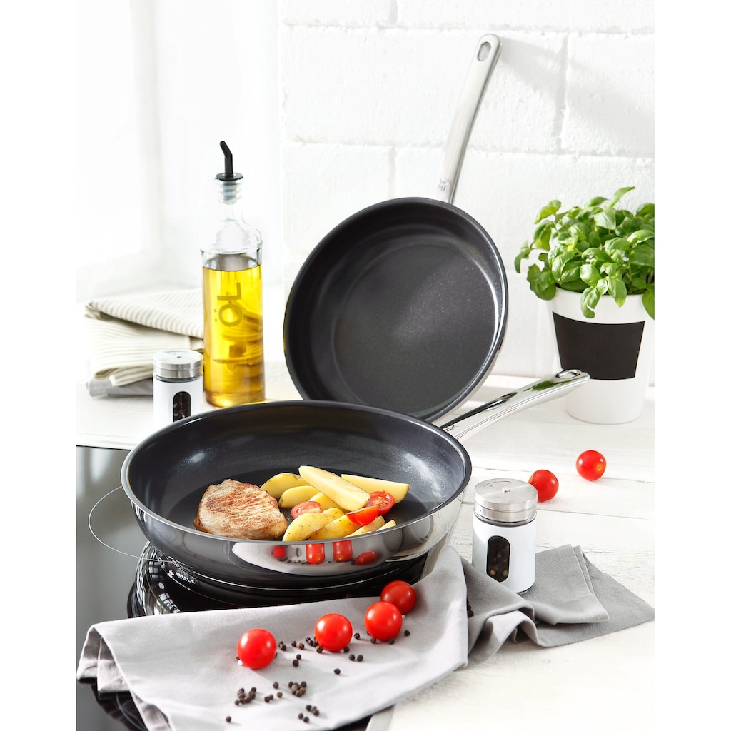 WMF Pfannen-Set »Devil«, Cromargan® Edelstahl Rostfrei 18/10, (Set, 2 tlg., 1x Bratpfanne Ø 24 cm, 1x Bratpfanne Ø 28 cm), Induktion