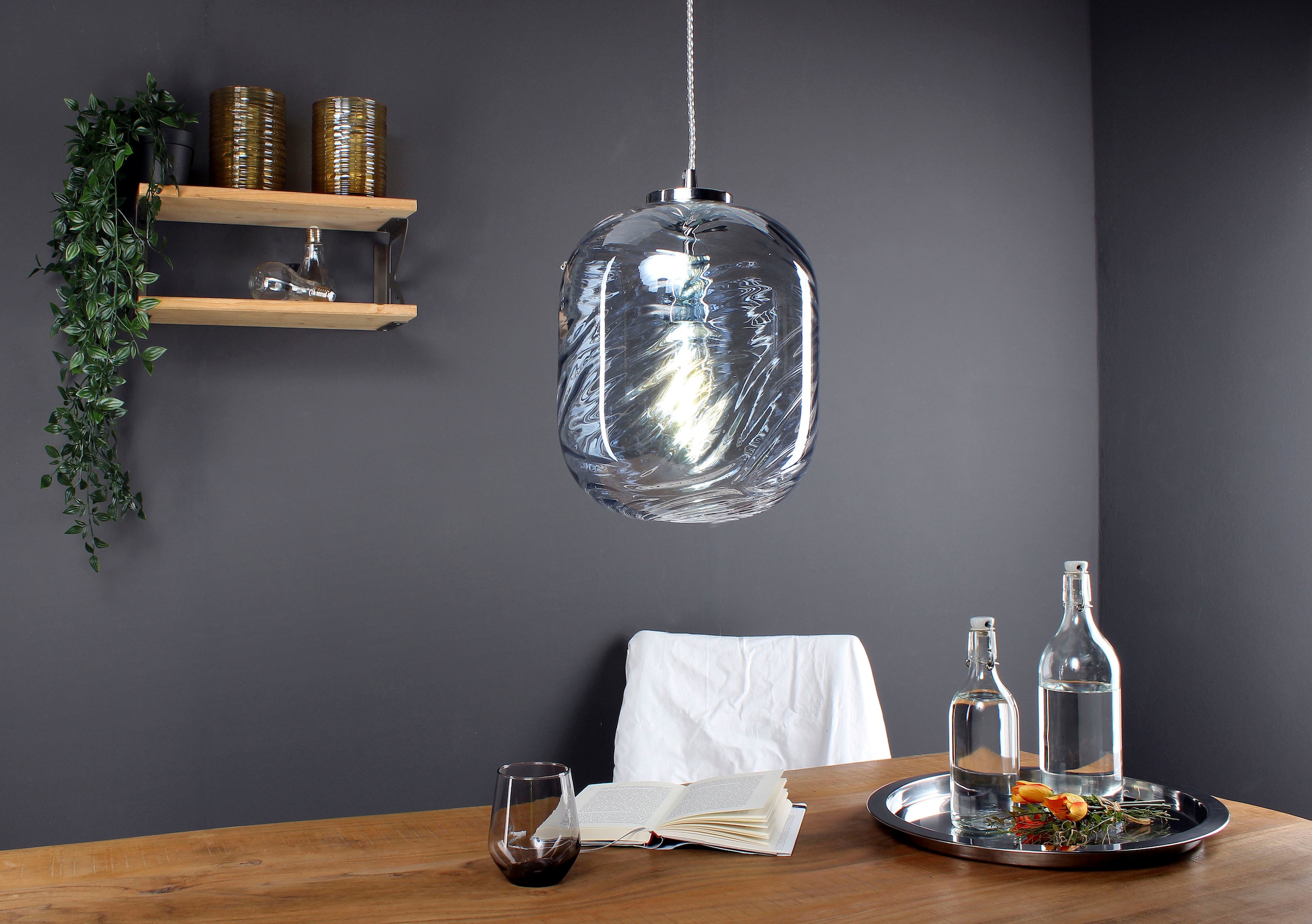 ECO-LIGHT Hängeleuchte »Nereide«, Leuchtmittel E27 | Leuchtmittel wechselbar, hochwertiges Glas