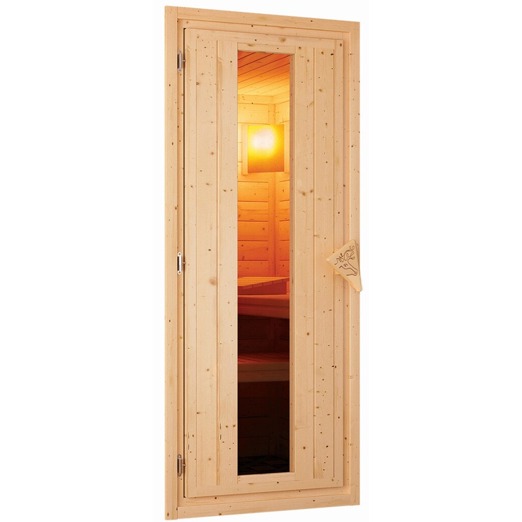 Karibu Sauna »Milaja«, (Set), 3,6-kW-Bio-Plug & Play Ofen mit externer Steuerung