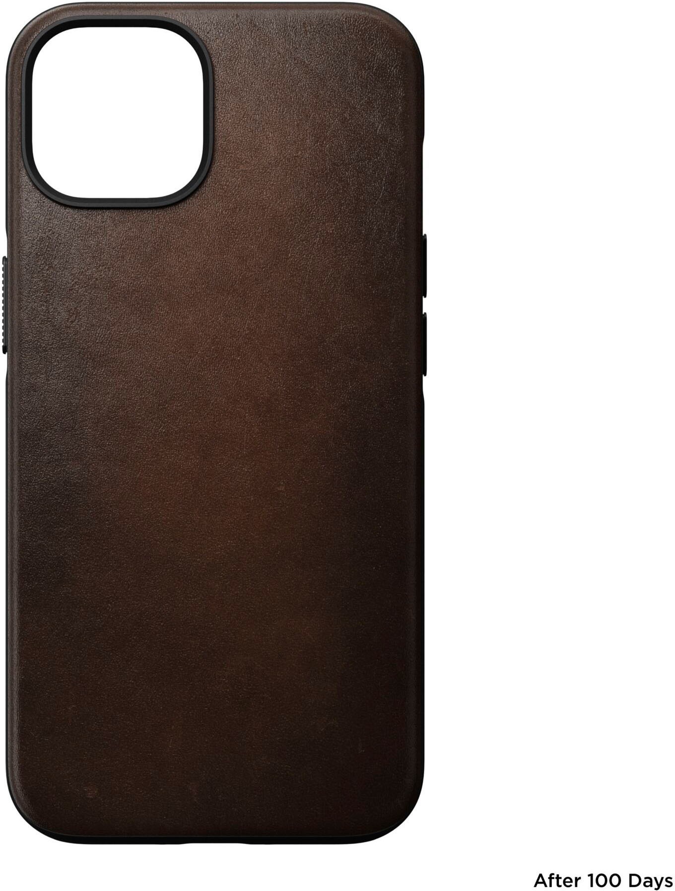 Nomad Handyhülle »Modern Leather Case iPhone 14«, iPhone 14, Polycarbonat und hochwertigem Echtleder