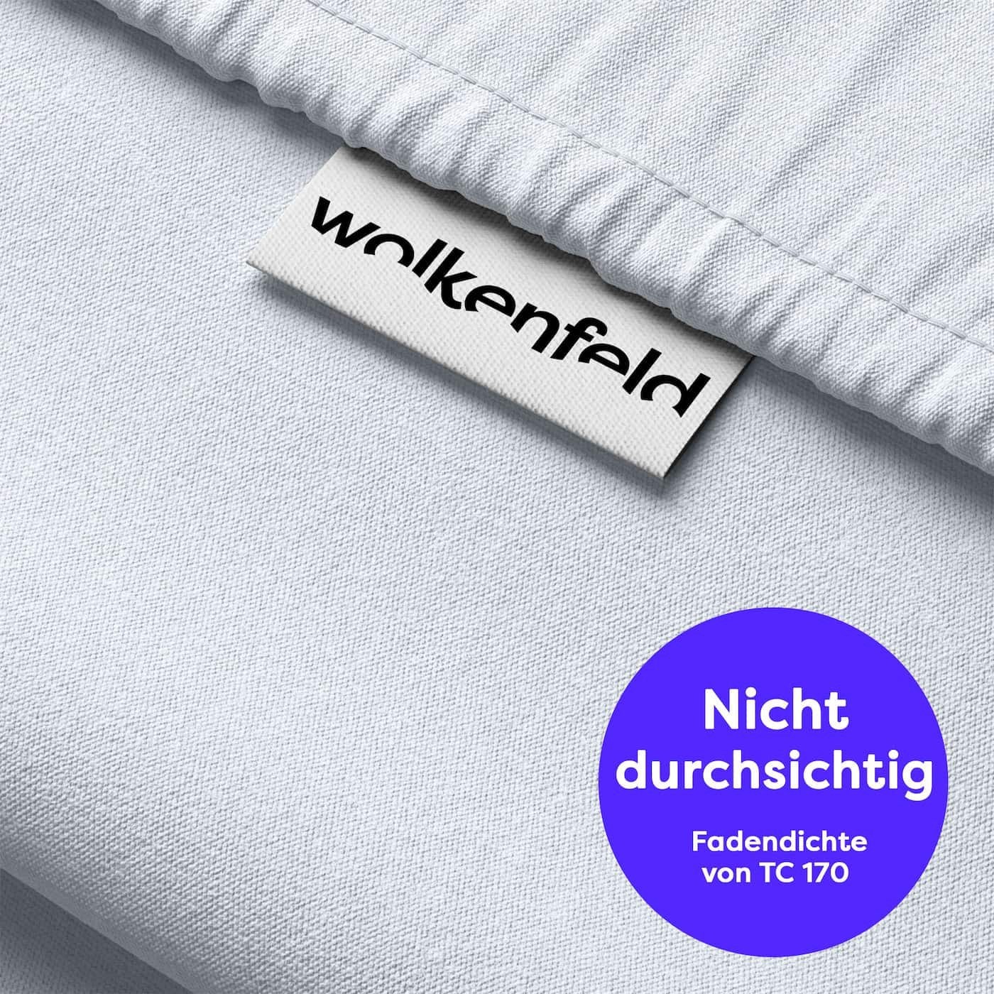 Wolkenfeld Bettwäsche »Renforcé Bettwäsche Baumwolle - Natürlich weiches Schlafgefühl«, 135x200 cm, 155x220 & Übergrößen I inkl. Kissenbezüge 80x80 I uni