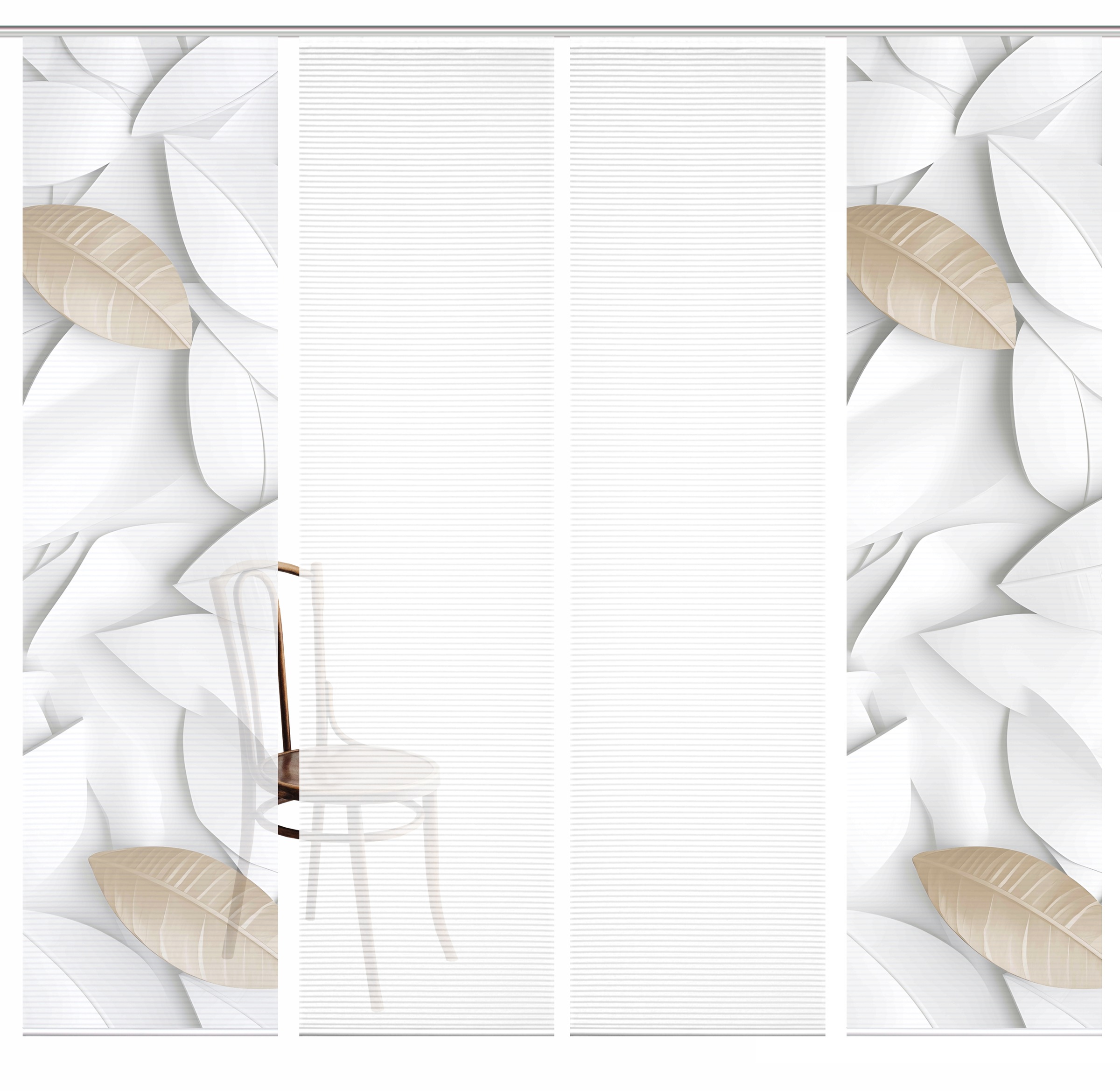 HOME in green Schiebegardine »LISON« Paneelwagen 4 Stk. tlg. SET DIGITALDRU günstig online kaufen