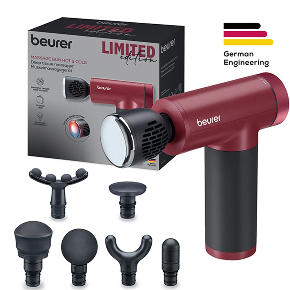 BEURER Massagepistole »MG 195 Hot & Cold Limited Edition 2025 mit Wärme- und Kältefunktion« Zur Lockerung von Verspannungen und Reduktion von Schwellungen
