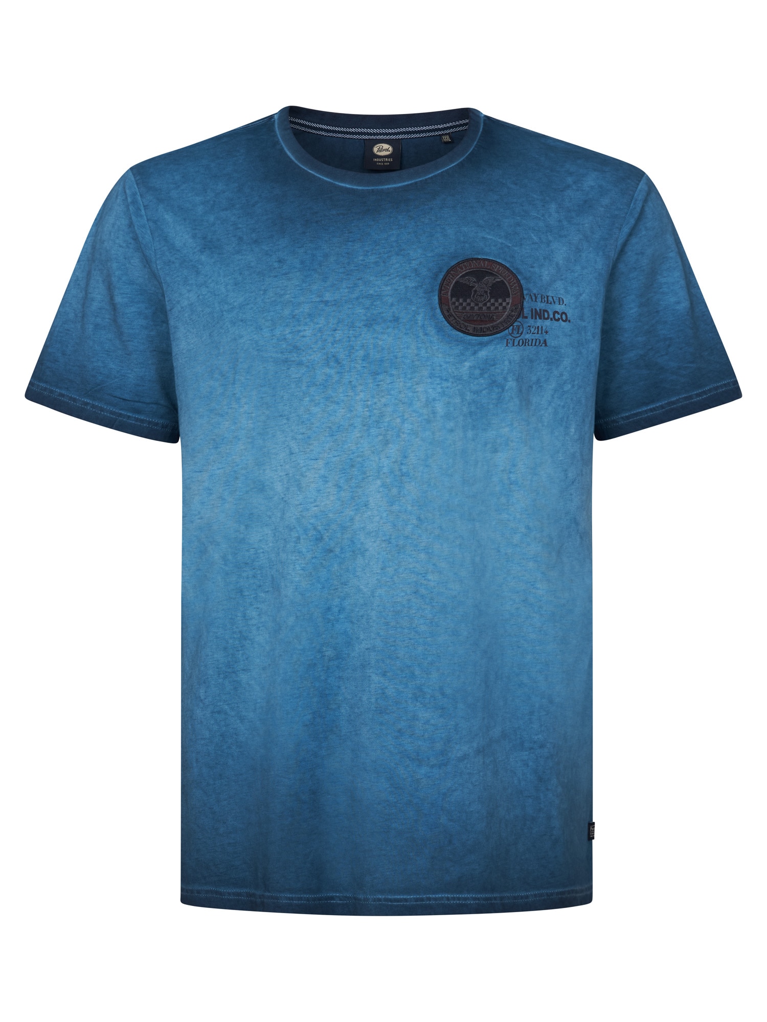 Petrol Industries Rundhalsshirt mit Logo Stickerei