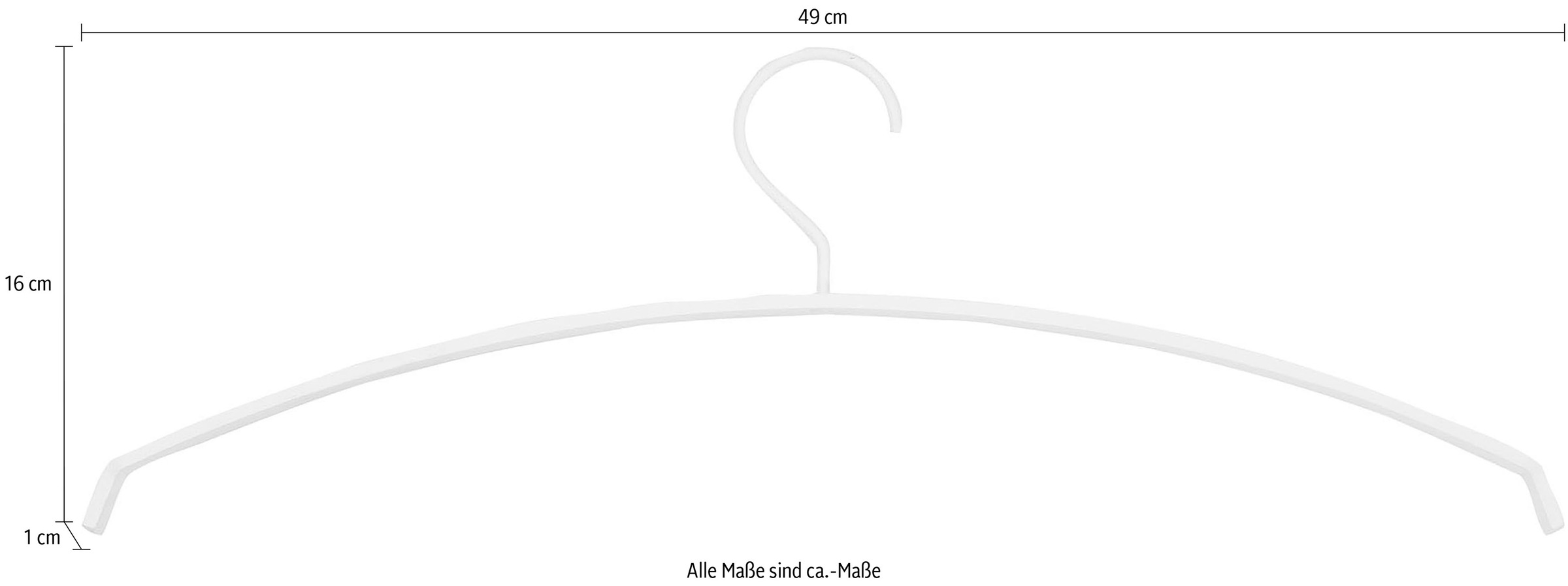 Spinder Design Kleiderbügel »Silver«, Metall, Breite 49 cm