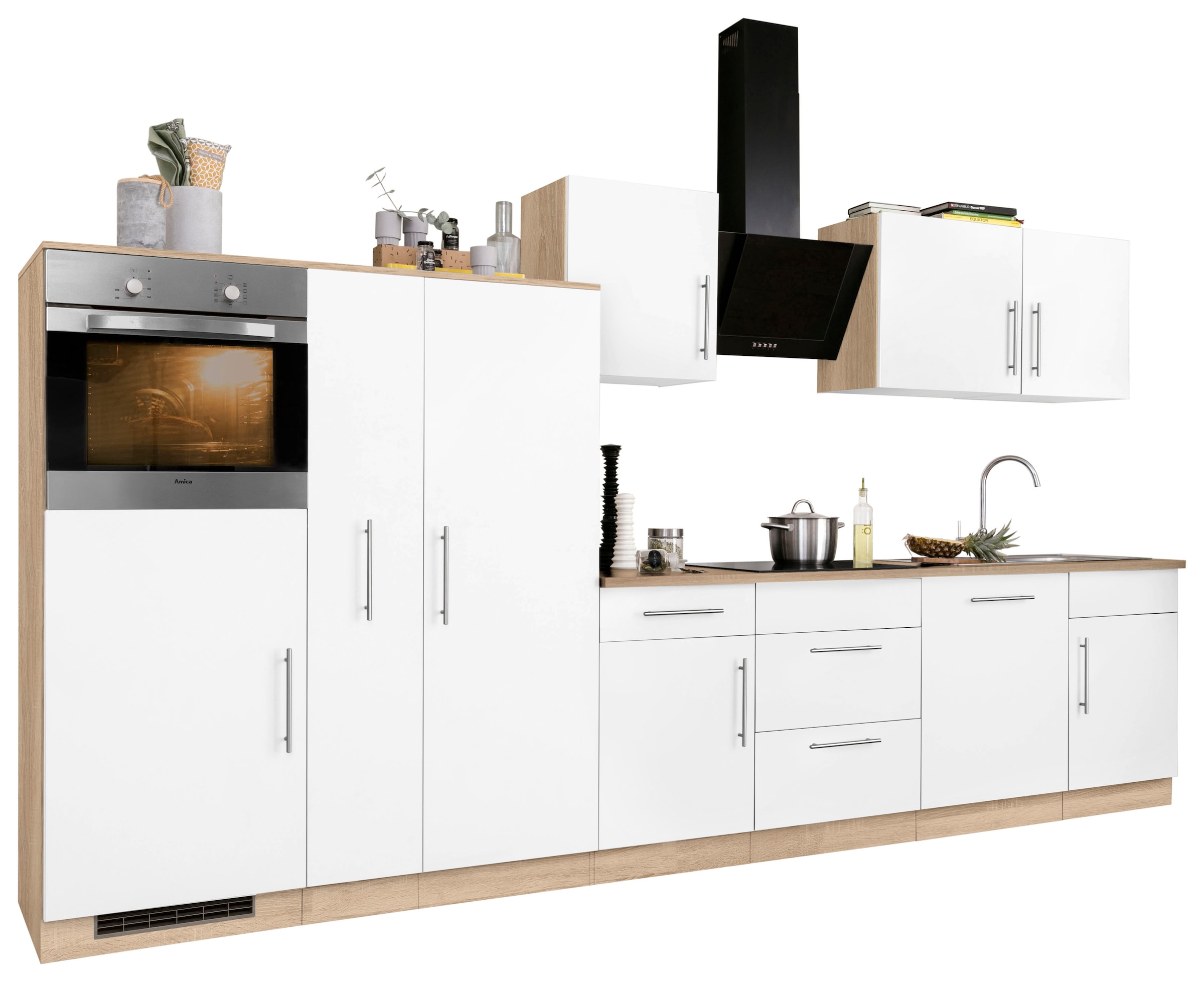 wiho Küchen Küchenzeile »Cali«, mit E-Geräten, Breite 360 cm online kaufen