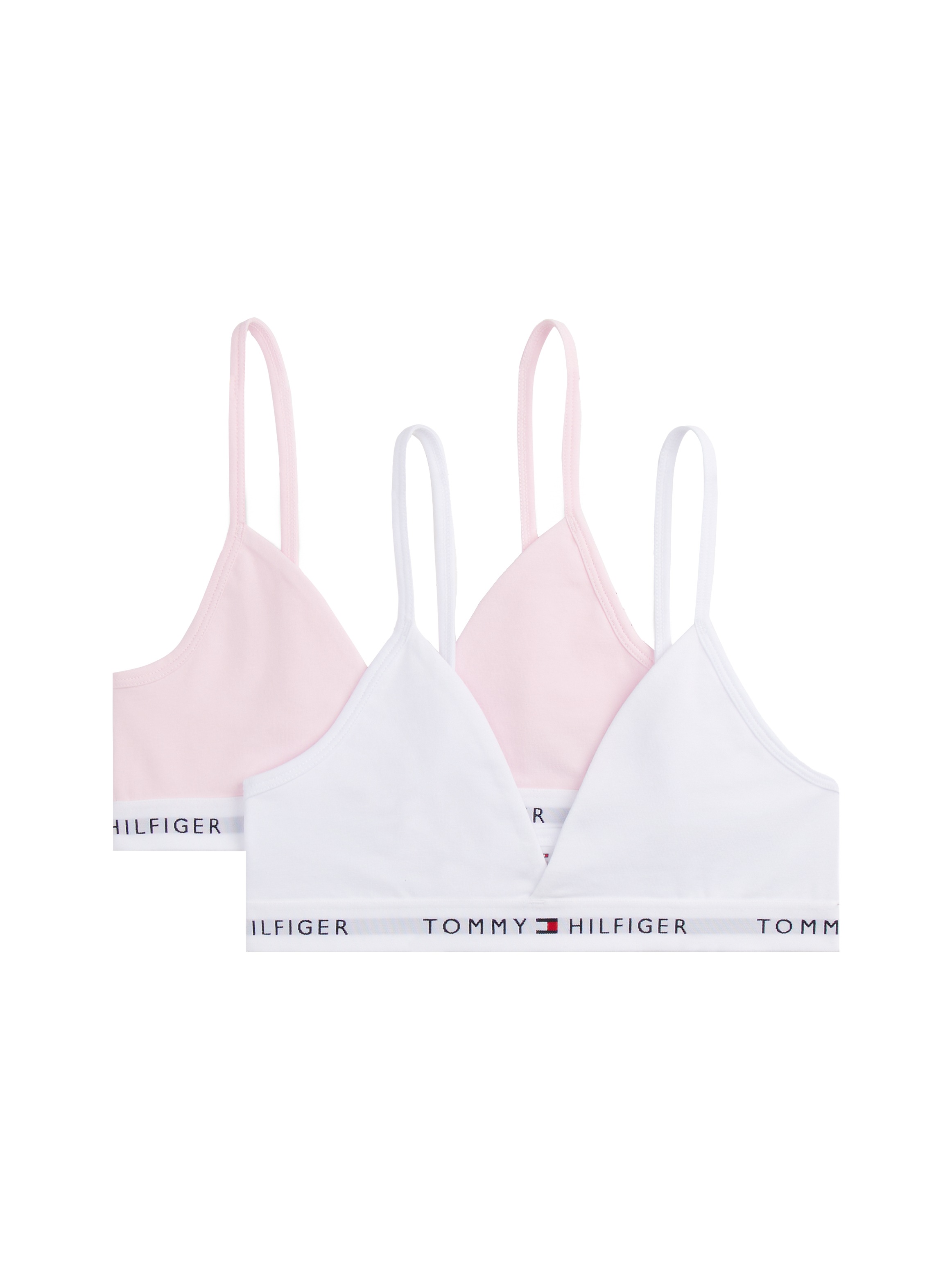 TOMMY HILFIGER UNDERWEAR Bralette-BH »2 PK TRIANGLE BRALETTE« 2 Stk. tlg., ohne Verschluss Light Pink/White 128/134 - N-Gr N-Gr 128/134 2er Pack...