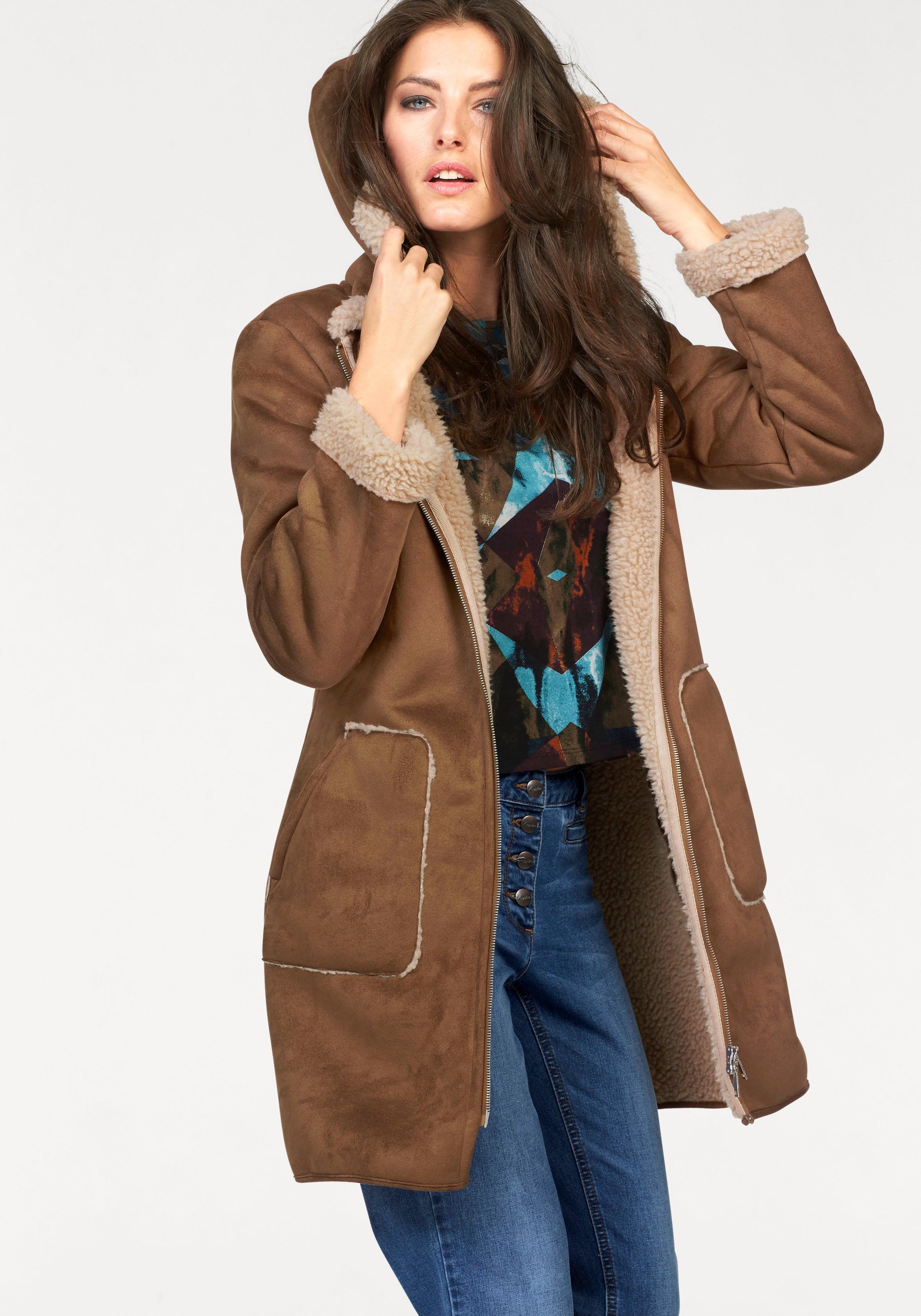 Aniston CASUAL Kurzmantel, mit Kapuze online kaufen