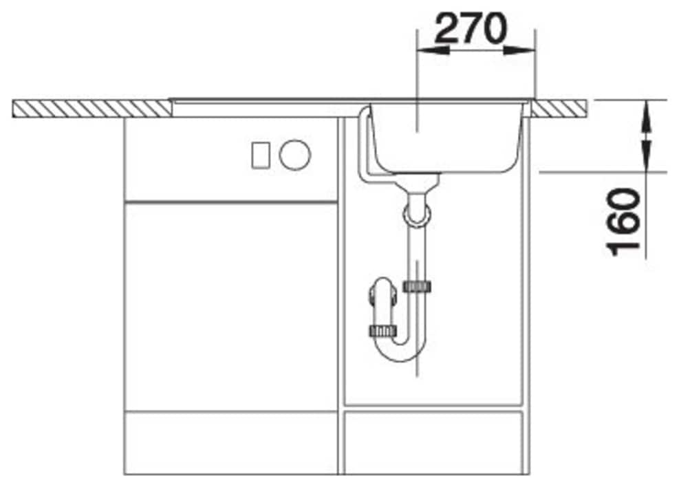 Blanco Edelstahlspüle »TIPO 45 S« 1 Stk. tlg. zum wechselseitigen Einbau geeignet